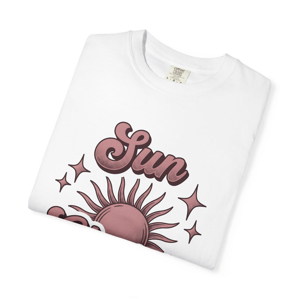 Sun Illustration Shirt Sun Home Decor Gift Women Mid Century Tee Solar T-Shirt Sunshine Fan Retro Tshirt Decor Graphic Rustic Star Shapes