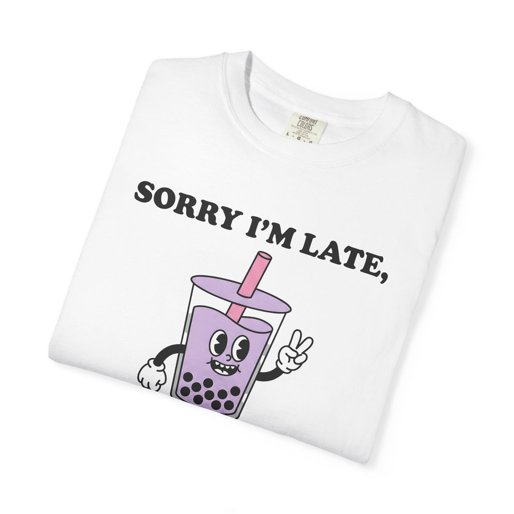 Bubble Tea Cartoon Shirt Drinks Humor Gift Women Comic Tee Boba T-Shirt Beverage Fan Cartoon Tshirt Funny Graphic Vintage Victory Hand