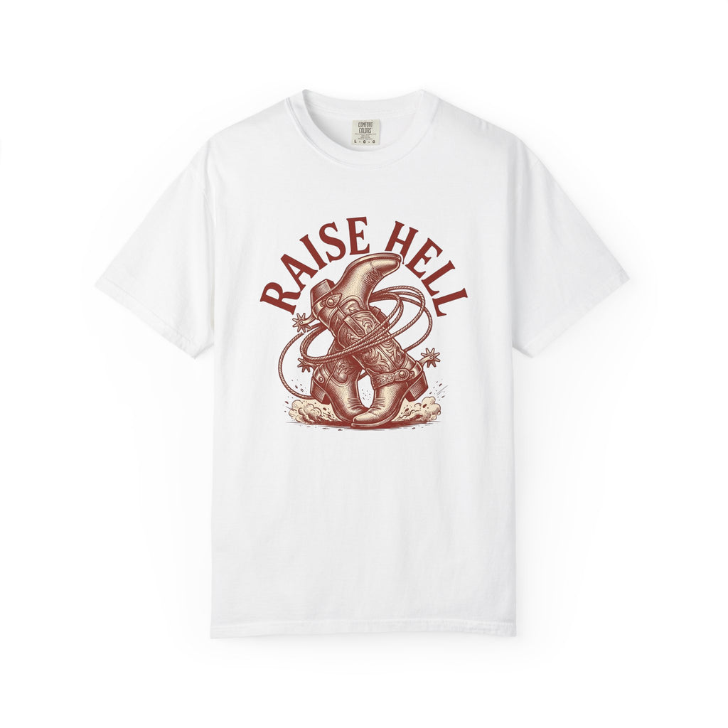 Cowboy Boots Shirt Cowgirl Western Gift Women Vintage Tee Boots T-Shirt Rodeo Fan Cowboy Graphic Hand Drawn Lasso Tshirt