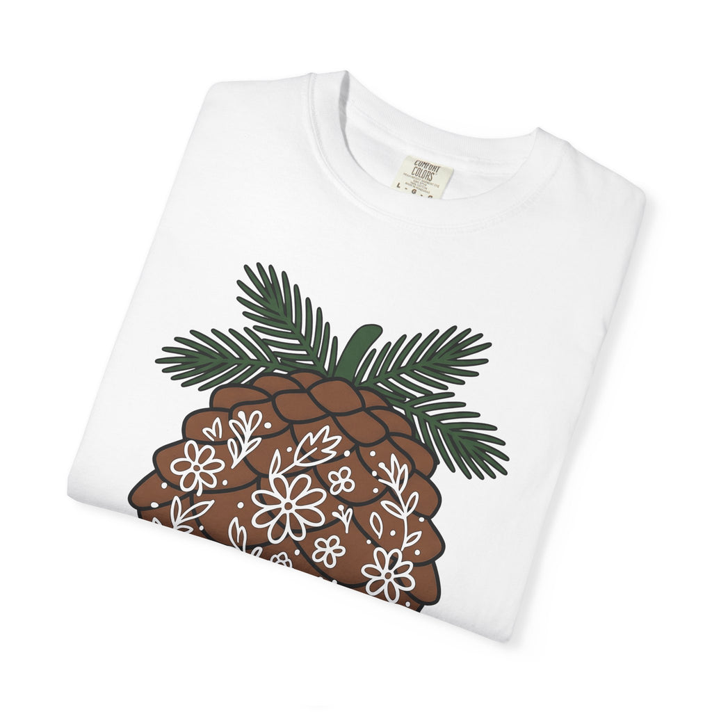 Pine Cone Shirt Holiday Wildlife Gift Women Farmhouse Tee Pinecone T-Shirt Christmas Fan Rustic Tshirt Animal Graphic Contemporary Blossom