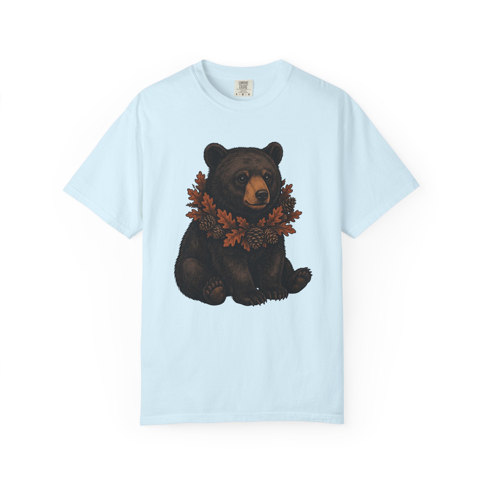 Baby Bear Shirt Animals Forest Gift Women Sketch Tee Cub T-Shirt Wildlife Fan Bear Drawing Woods Graphic Classic Cone Tshirt