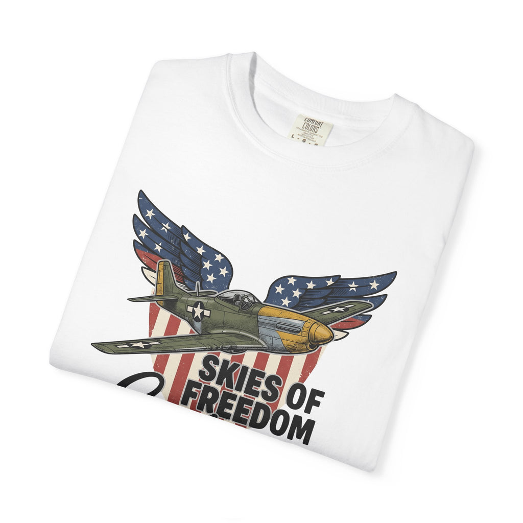 Fighter Plane Shirt America Military Gift Women Vintage Tee Jet T-Shirt Usa Fan Distressed Tshirt Army Graphic Retro Patriotic Wings Tshirt