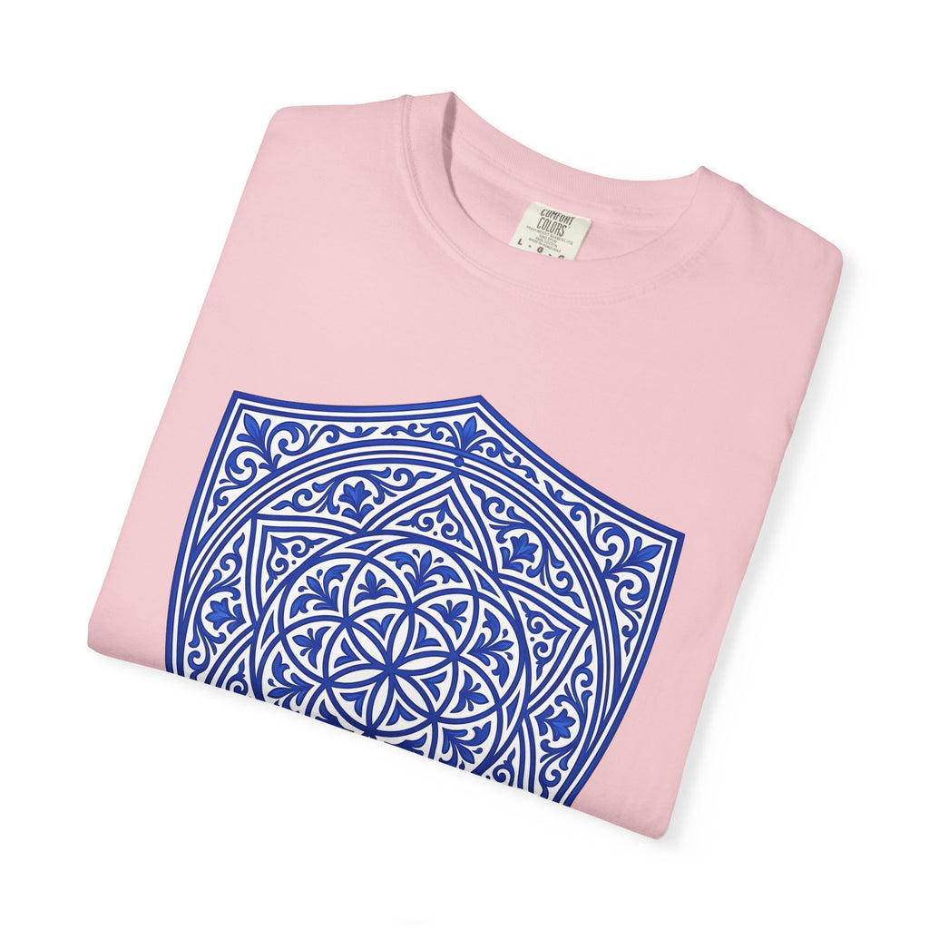 Mandala Shield Shirt Boho Chic Pattern Gift Women Boho Tee Mandala T-Shirt Bohemian Enthusiast Hippie Tshirt Design Graphic Geometric Floral