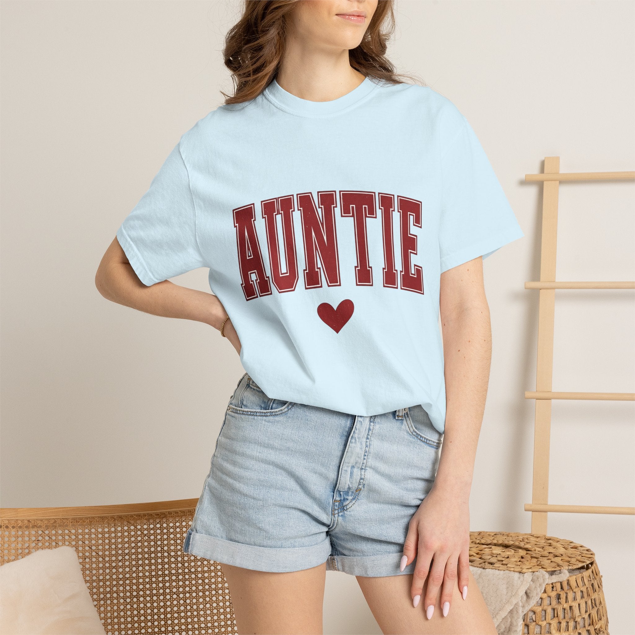 Varsity Font Heart Shirt St Valentine's Day Relatives Gift Women Heavy Tee Lettering T-Shirt Valentine Fan Typography Tshirt Family Graphic