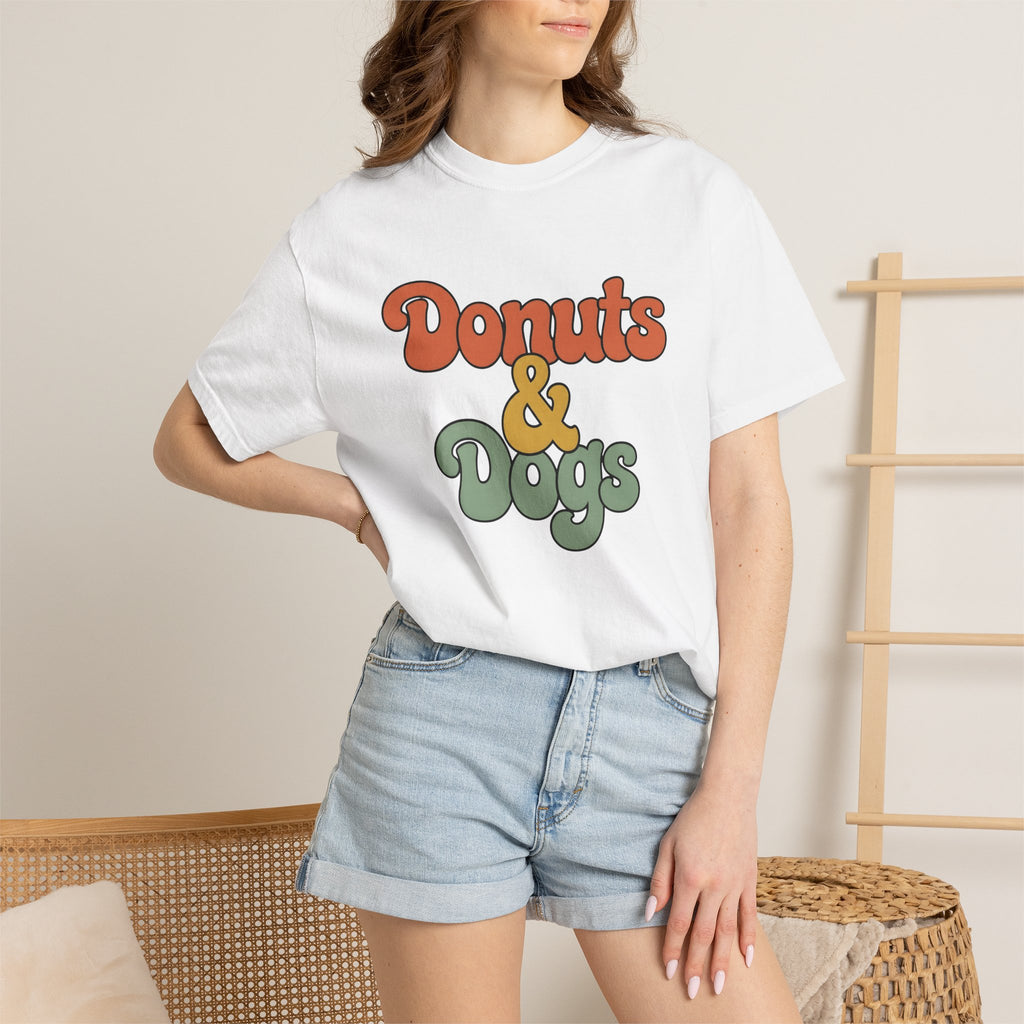 Retro Text Graphic Shirt Desserts Pets Gift Women Playful Tee Typography T-Shirt Sweets Fan Fun Tshirt Animal Graphic Bold Groovy Font