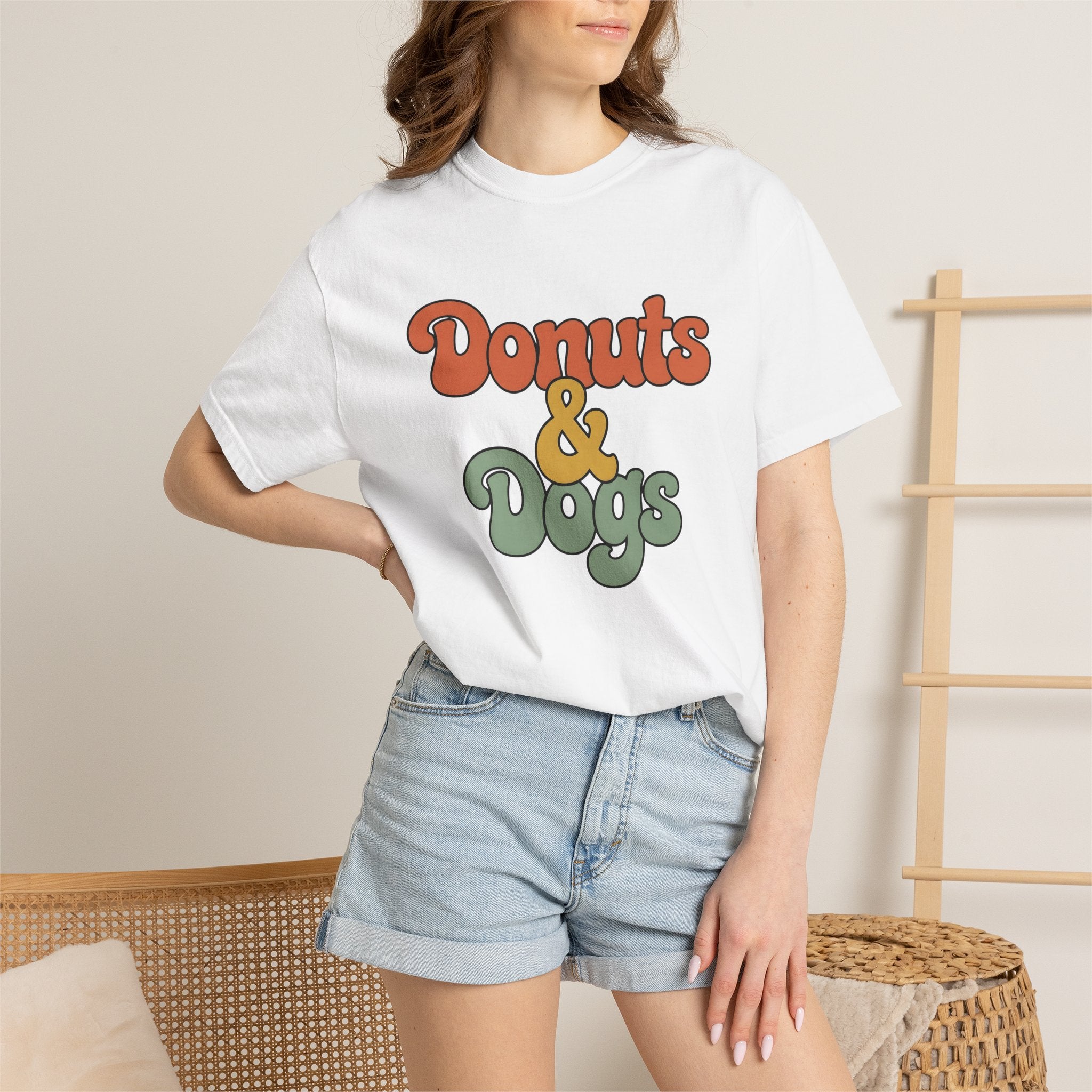Retro Text Graphic Shirt Desserts Pets Gift Women Playful Tee Typography T-Shirt Sweets Fan Fun Tshirt Animal Graphic Bold Groovy Font