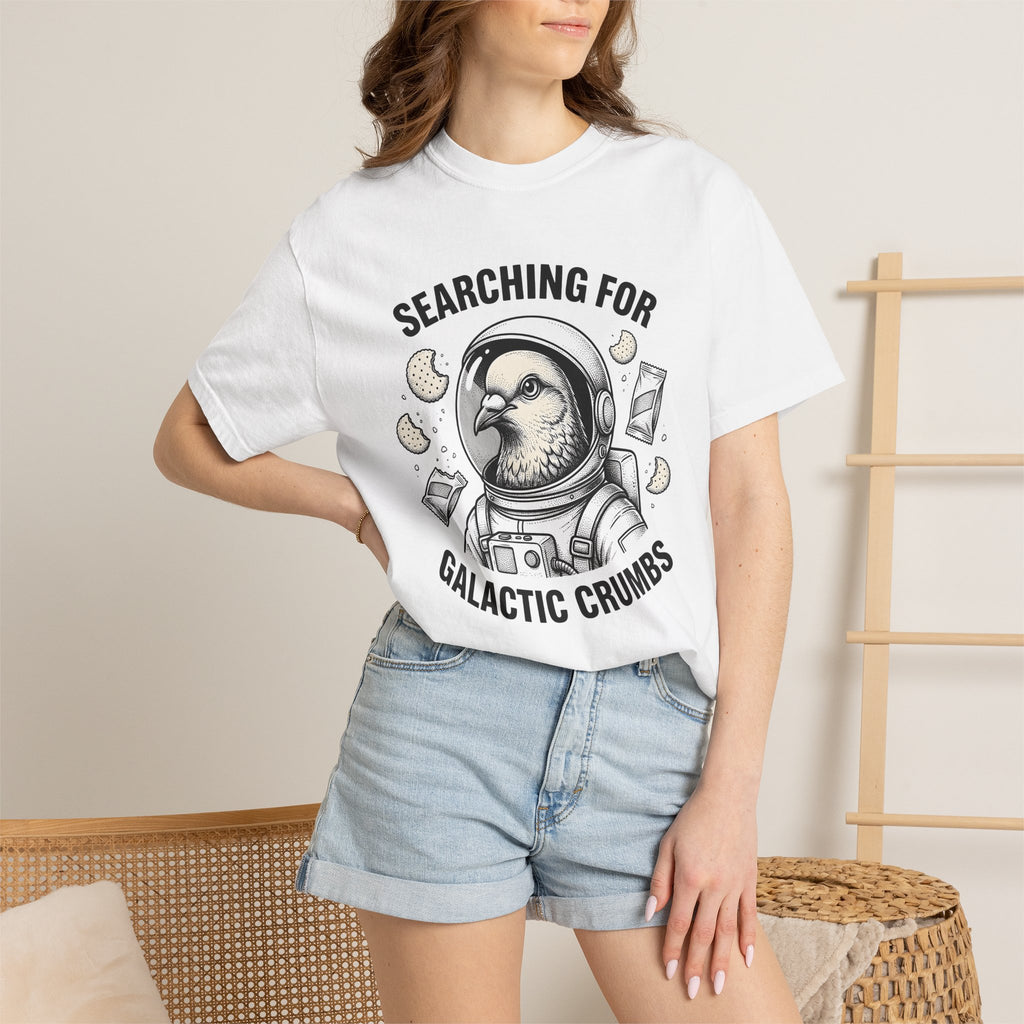 Space Bird Shirt Funny Pet Gift Women Cartoon Tee Bird T-Shirt Humor Fan Comic Tshirt Animal Graphic Retro Biscuit Tshirt