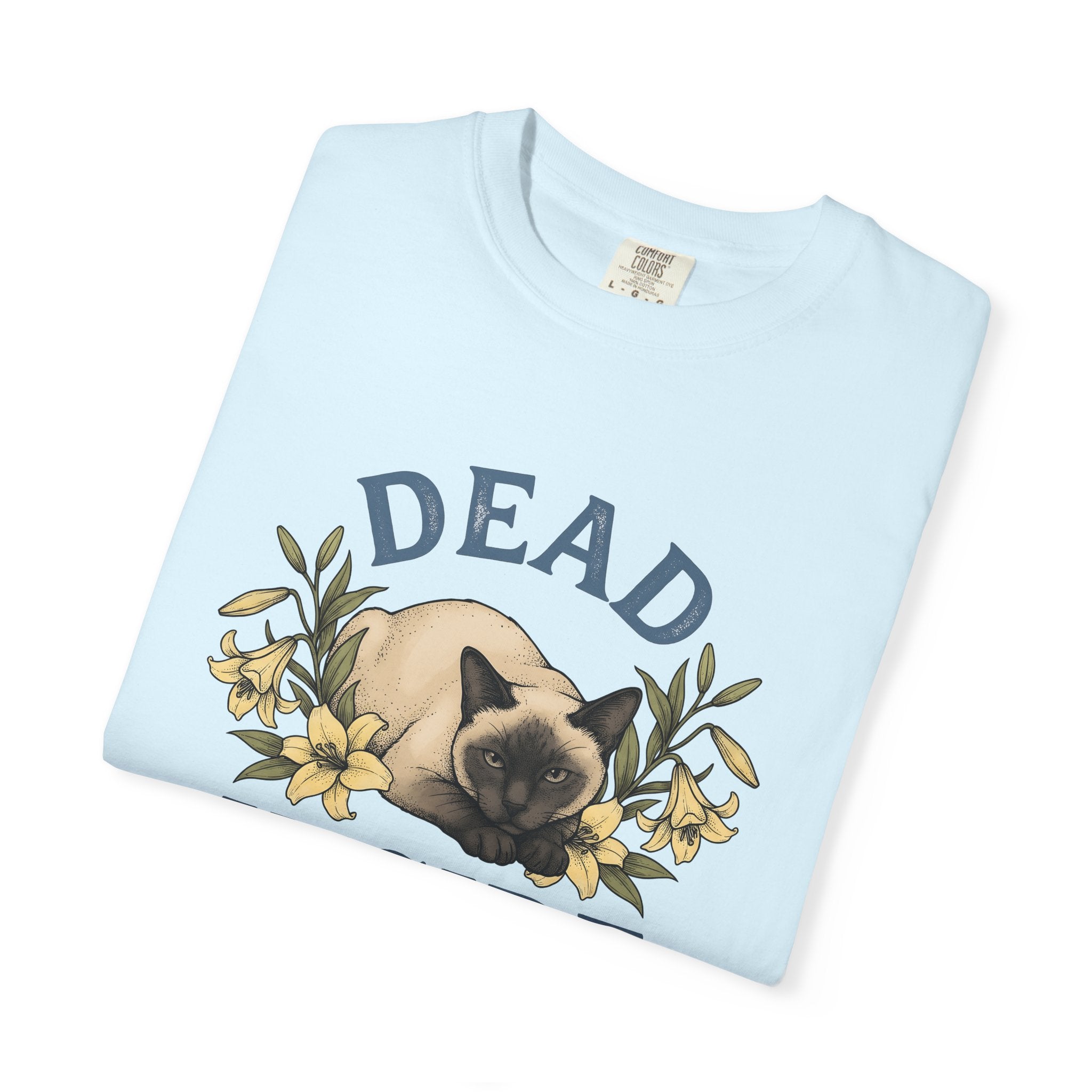 Siamese Pet Shirt Cat Plant Gift Women Antique Tee Cat T-Shirt Feline Fan Sarcastic Tshirt Floral Graphic Outline Blossom Tshirt