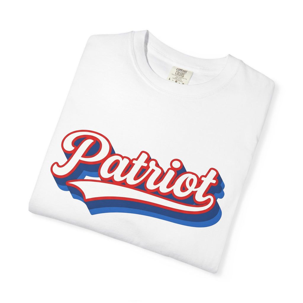 Patriotic Font Shirt America Event Gift Women Heavy Tee Typography T-Shirt American Fan Vintage Tshirt Festival Graphic Rustic Old School