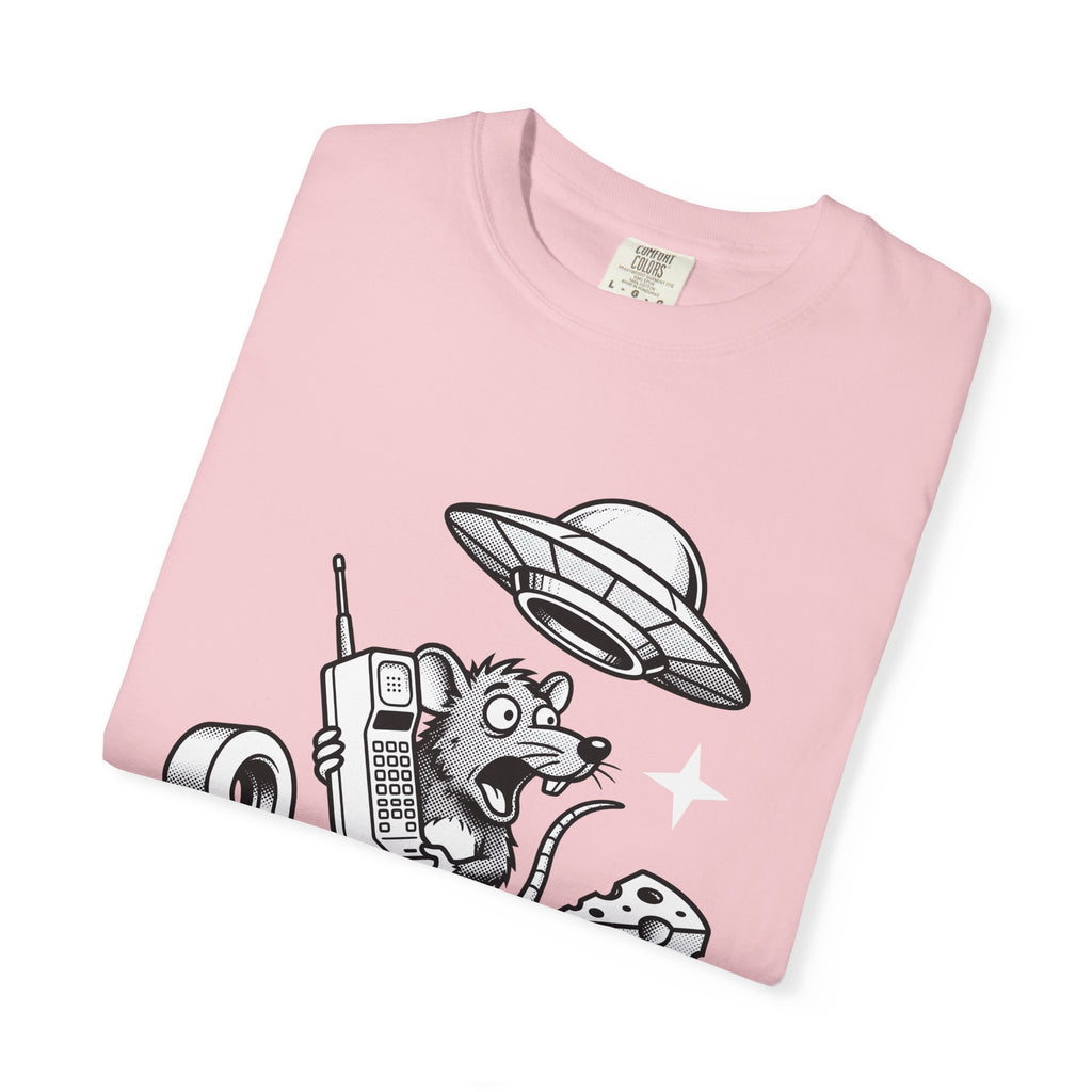 Funny Rat Shirt Funny Mammals Gift Women Comic Tee Rodent T-Shirt Humor Fan Cartoon Tshirt Animal Graphic Sketch Spaceship Tshirt