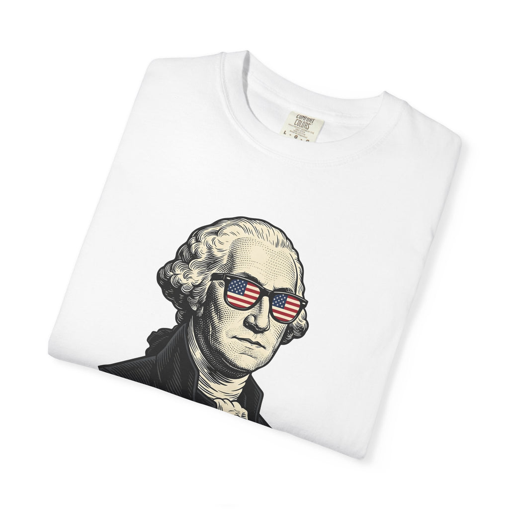 George Washington Design Shirt 4th Of July Patriotism Gift Women Vintage Tee Washington T-Shirt Independence Day Enthusiast Distressed