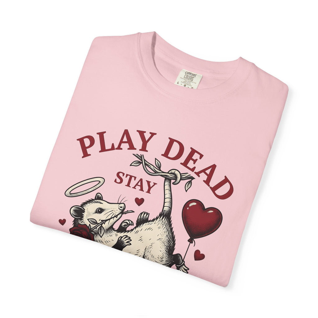 Opossum Art Shirt St. Valentine's Day Critter Gift Women Classic Tee Possum T-Shirt Valentine Fan Vintage Tshirt Animal Graphic Line Art