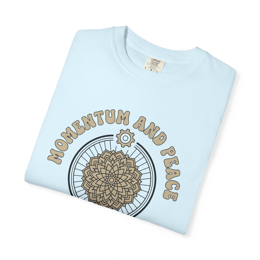 Bicycle Wheel Mandala Shirt Sports Yoga Gift Women Boho Tee Wheel T-Shirt Athlete Enthusiast Bohemian Tshirt Meditation Graphic Minimalist