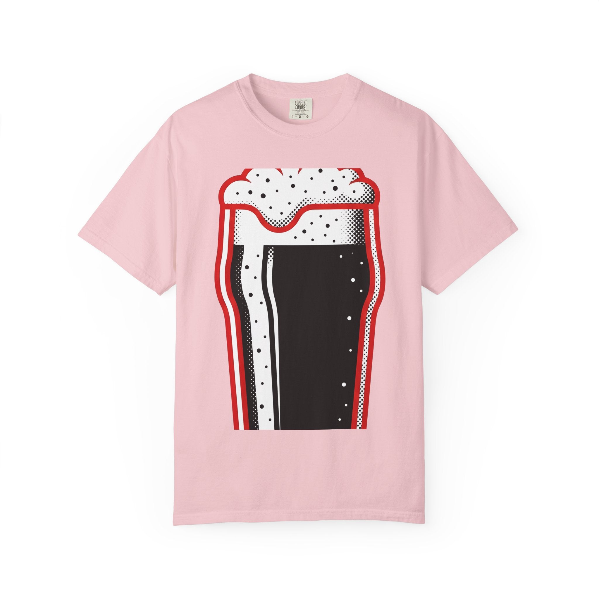 Beer Glass Shirt St Patricks Day Ale Gift Women Graphic Tee Pint Glass T-Shirt Shamrock Fan Beer Mug Tshirt Ale Graphic Vintage Beer Head