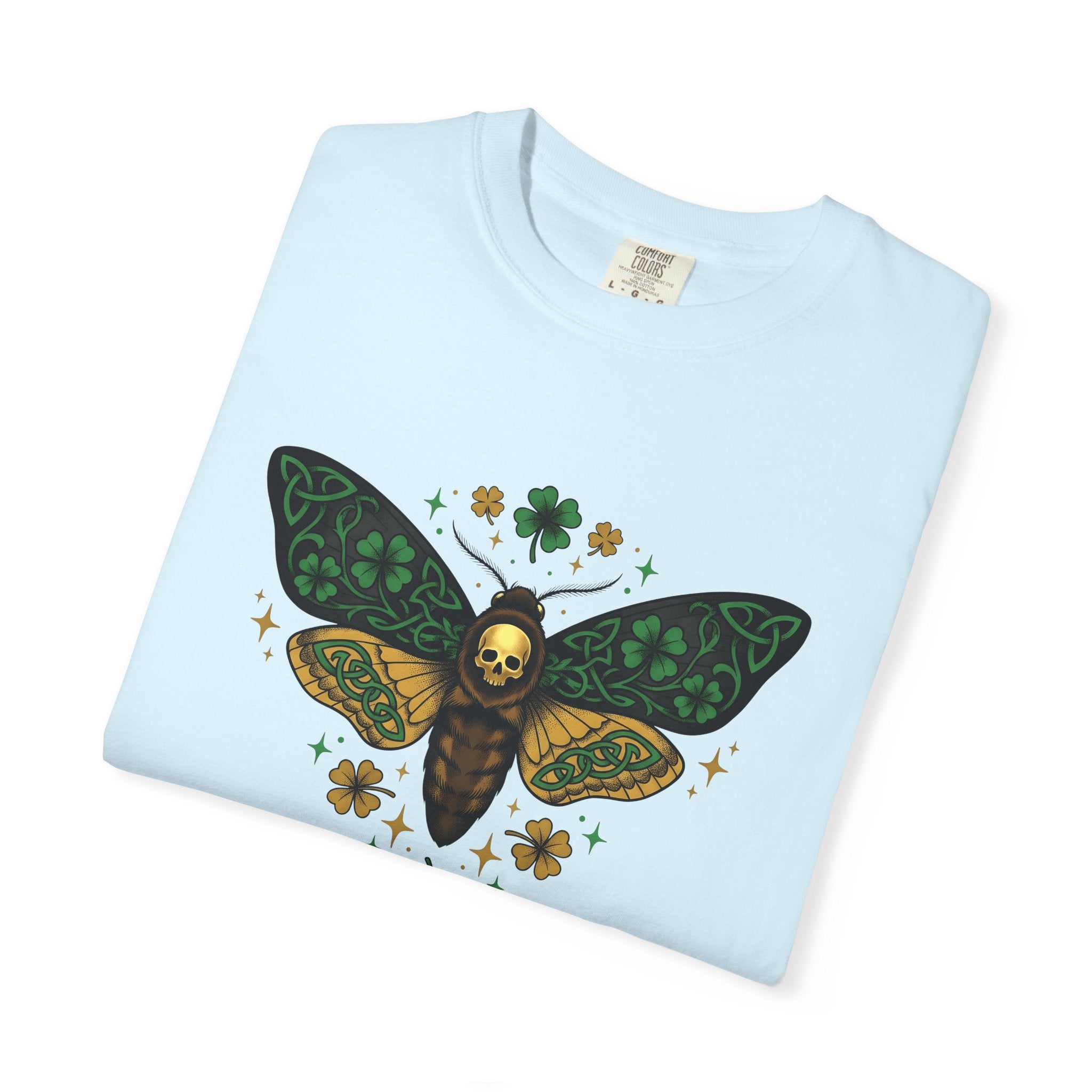 Insect Skull Shirt St Patrick's Day Dark Gift Women Tribal Tee Bug T-Shirt Irish Fan Primitive Tshirt Gothic Graphic Retro Clover Tshirt