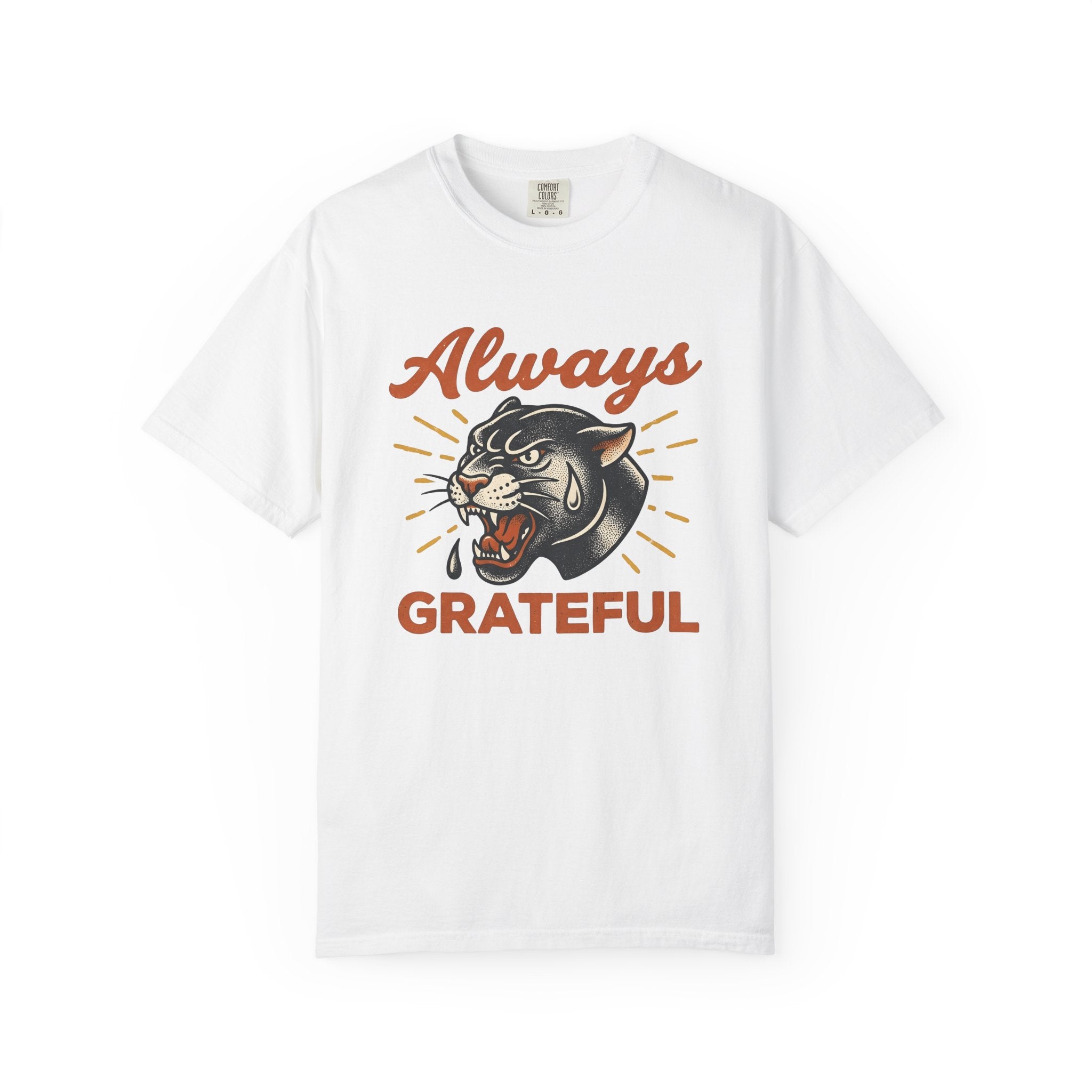 Panther Head Shirt Animal Tattoo Gift Women Vintage Tee Leopard T-Shirt Wildlife Fan Vintage Style Tshirt Tattoo Graphic Retro Sunburst