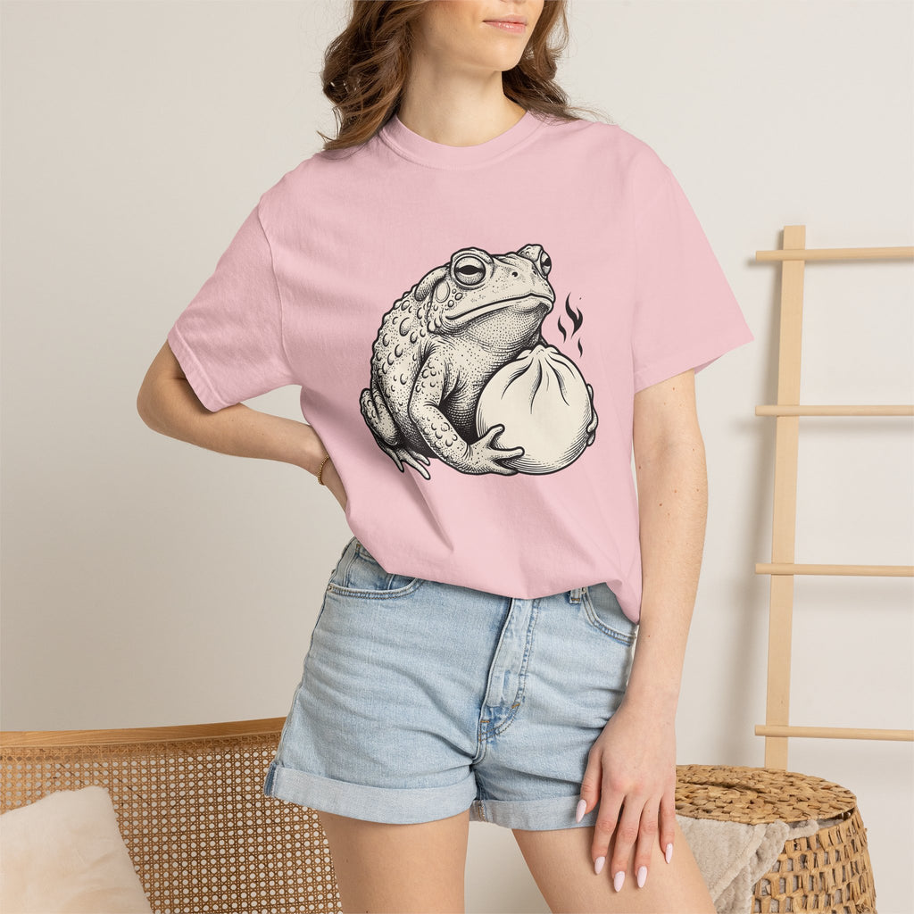 Amphibian Dumpling Shirt Animals Meal Gift Women Illustration Tee Frog T-Shirt Animal Fan Toad Tshirt Food Graphic Dumpling Design Graphic