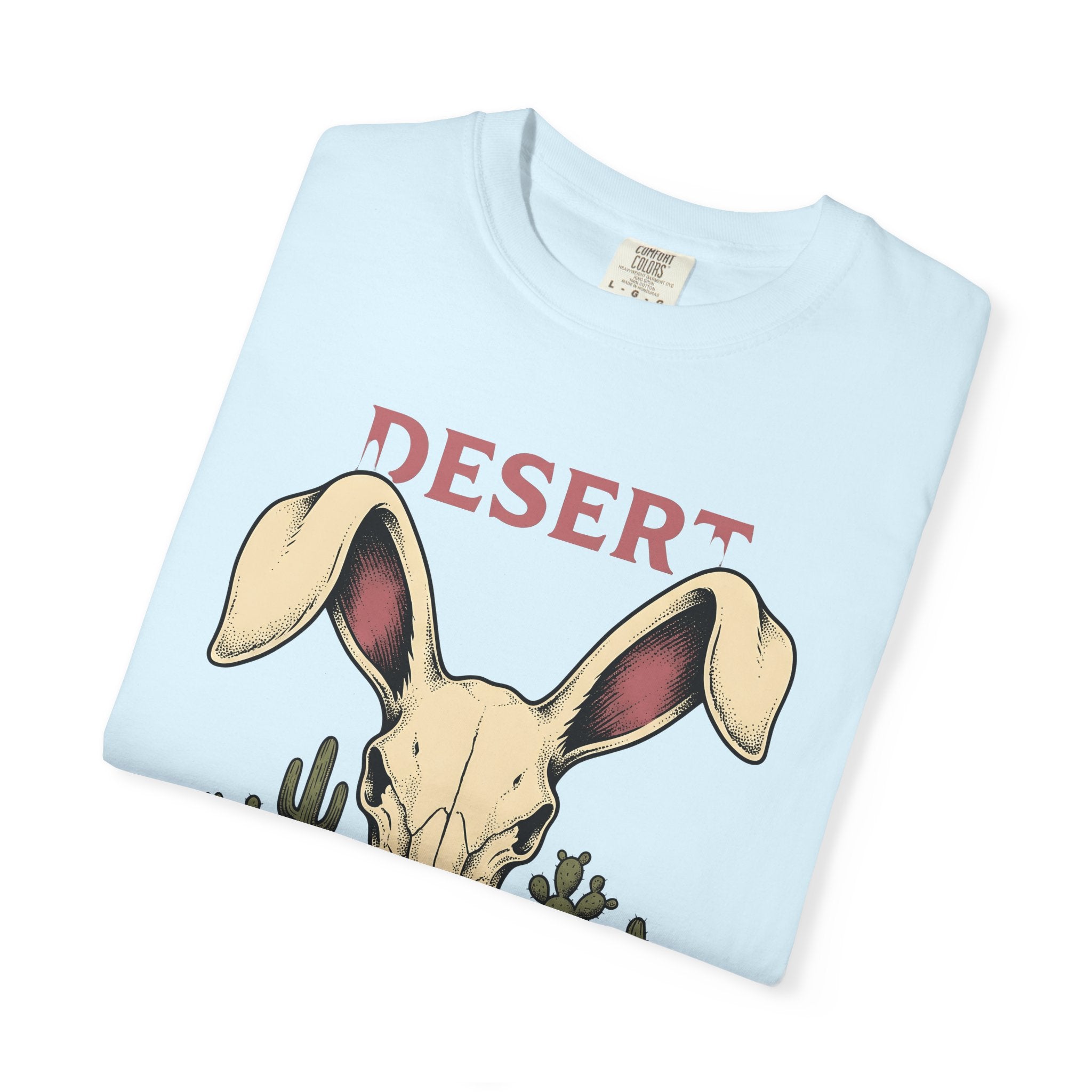 Rabbit Skull Shirt Easter Wild West Gift Women Illustrative Tee Bunny Skull T-Shirt Easter Fan Skull Tshirt Cowboy Graphic Old School Aloe