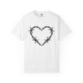Spiked Wire Heart Shirt Cowgirl Cowboy Gift Women Heavy Tee Barbed Heart T-Shirt Rodeo Fan Grunge Tshirt Cowboy Graphic Clean Braided Wire