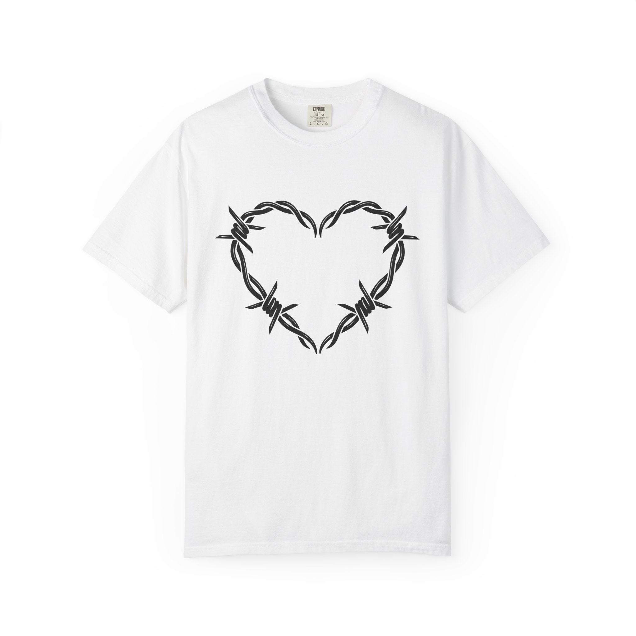 Spiked Wire Heart Shirt Cowgirl Cowboy Gift Women Heavy Tee Barbed Heart T-Shirt Rodeo Fan Grunge Tshirt Cowboy Graphic Clean Braided Wire