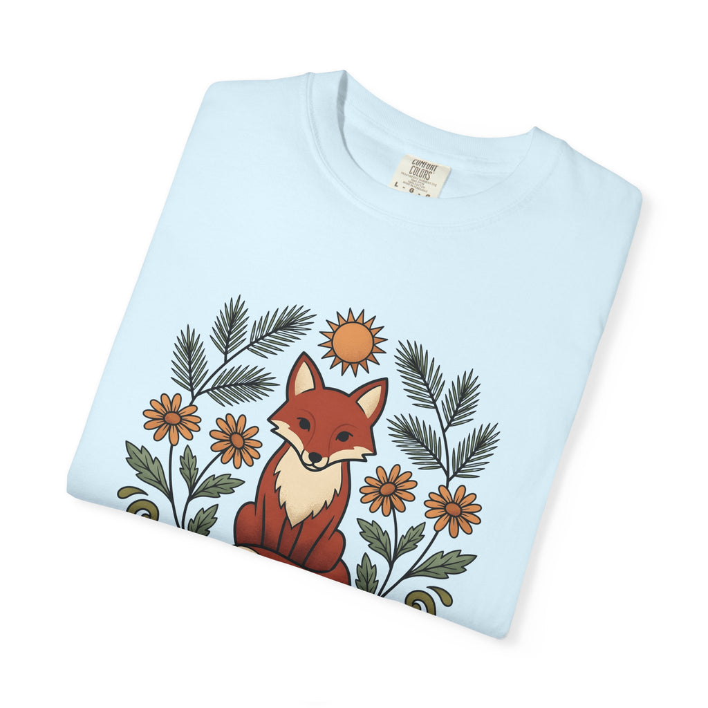 Fox Art Shirt Boho Chic Nature Gift Women Gypsy Tee Fox T-Shirt Bohemian Fan Tribal Tshirt Wildlife Graphic Traditional Sunshine Tshirt