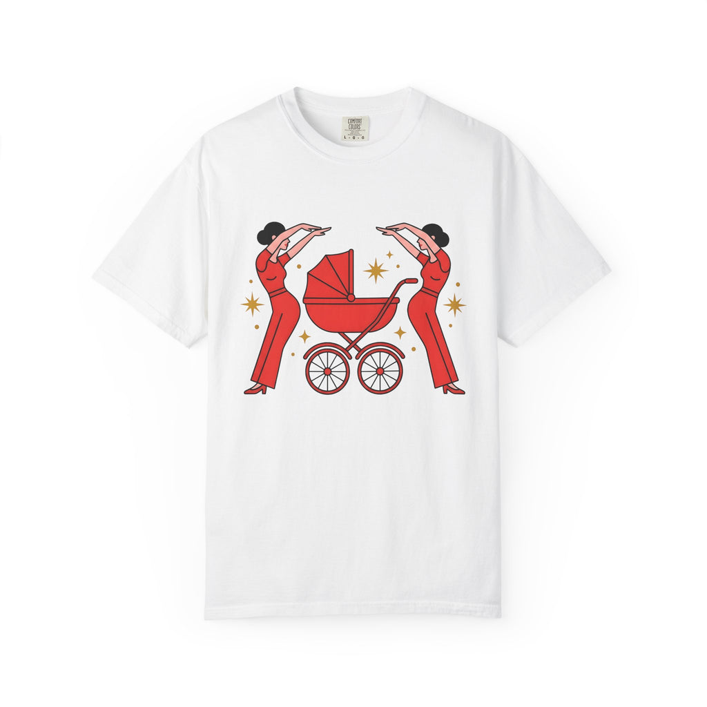 Woman Baby Carriage Shirt Moms Household Gift Women Simple Tee Stroller T-Shirt Mother Enthusiast Minimalist Tshirt Domestic Graphic Vintage