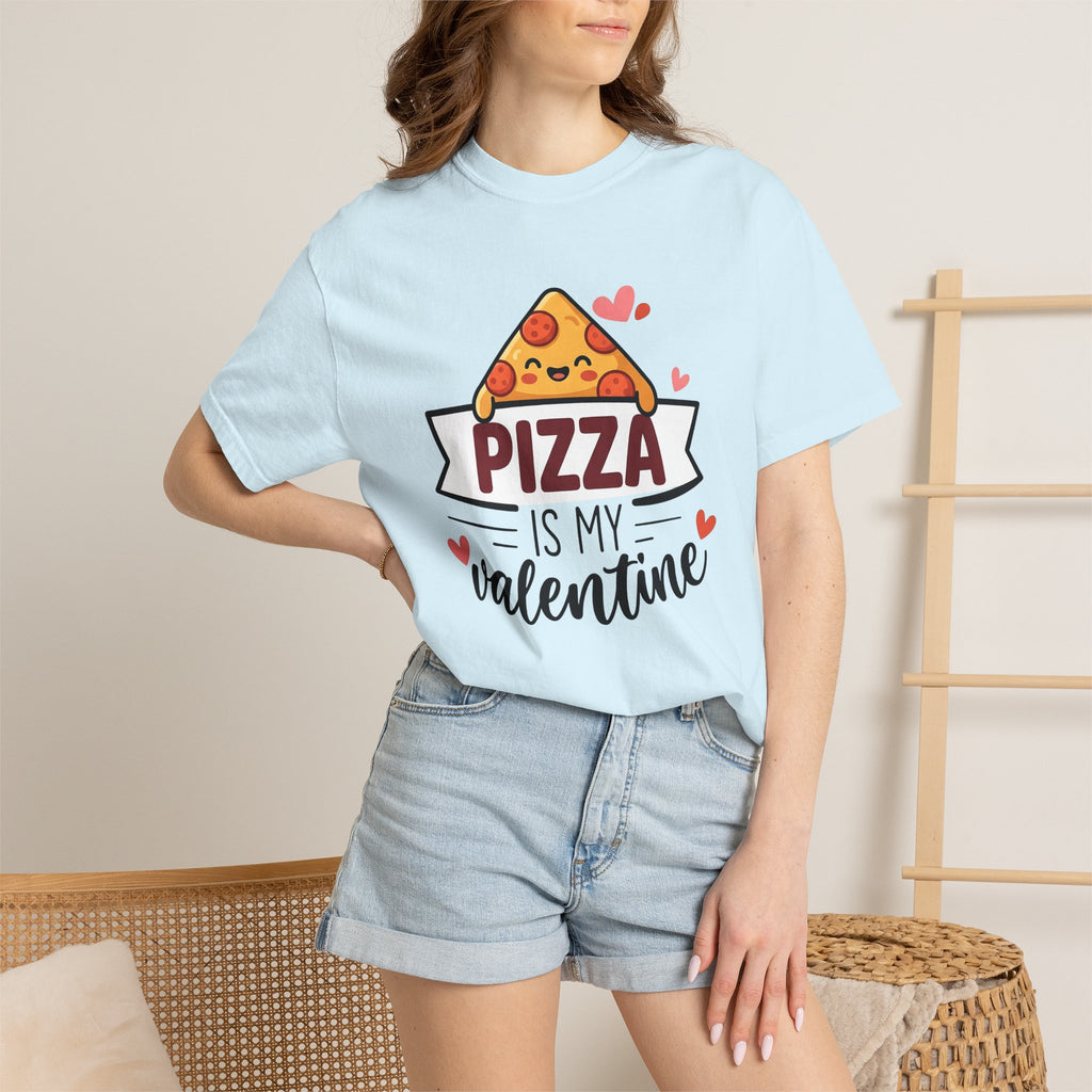 Pizza Slice Shirt Valentine Food Gift Women Kawaii Tee Pizza T-Shirt Valentine Fan Cute Tshirt Foodie Illustration Cartoon Hearts Tshirt