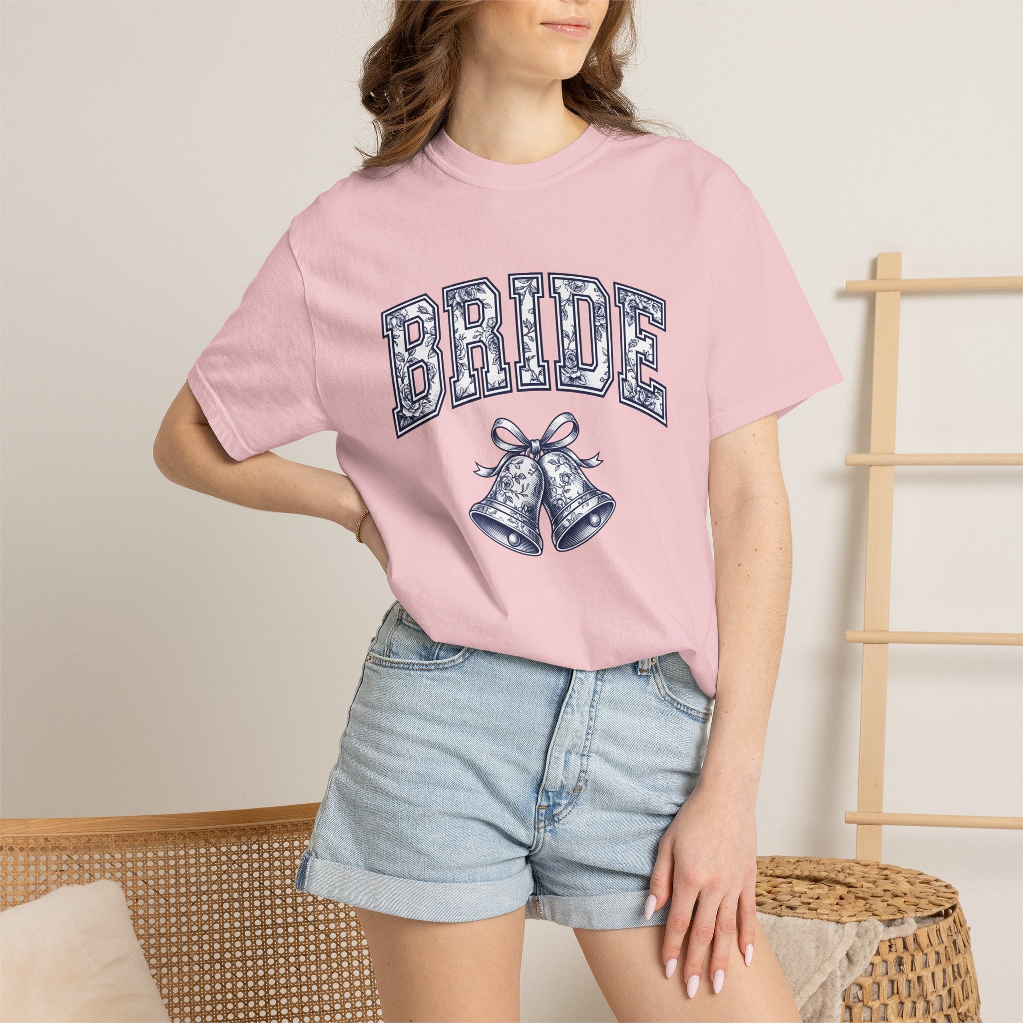 Nuptial Bells Shirt Bridal Matrimony Gift Women Flower Tee Wedding Bells T-Shirt Bride Fan Floral Tshirt Marriage Graphic Retro Red Roses