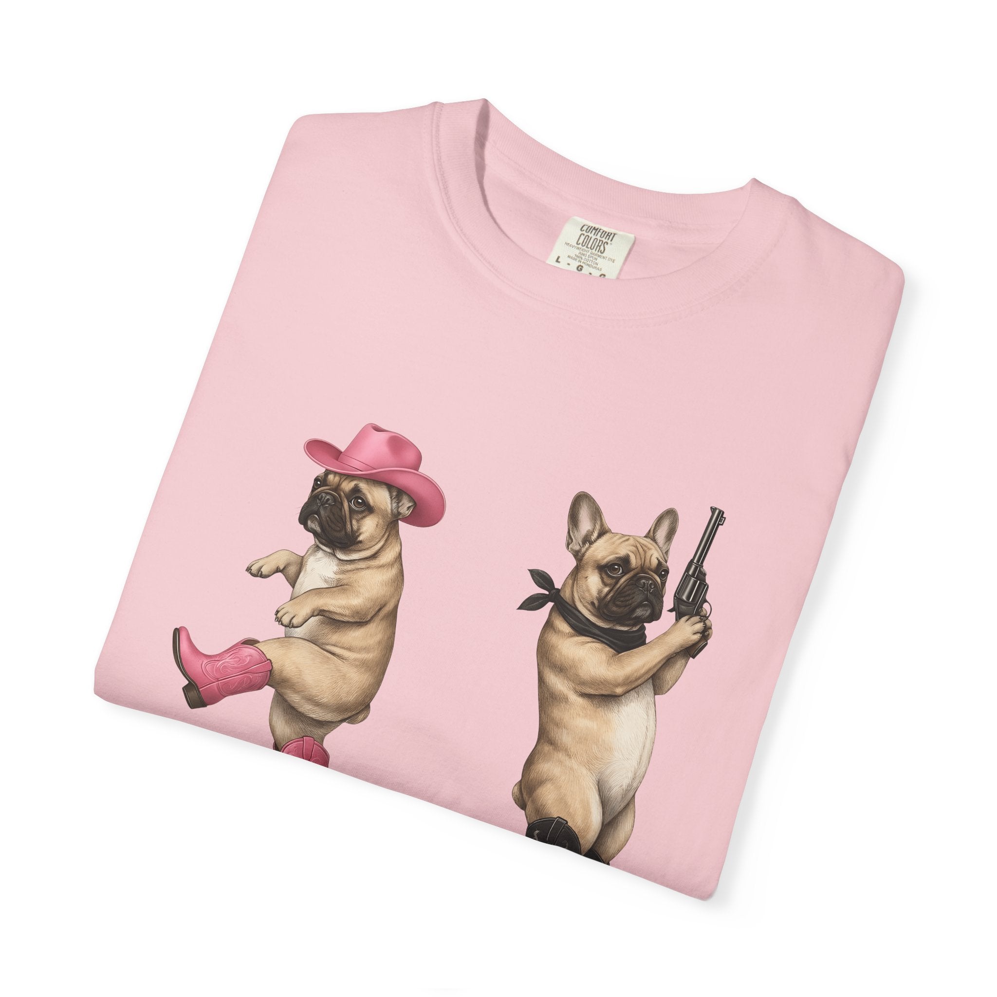 French Bulldog Shirt Cowgirl Animal Gift Women Lifelike Tee Bulldog T-Shirt Cowgirl Fan Realistic Tshirt Creature Graphic Pen Drawing Cowboy