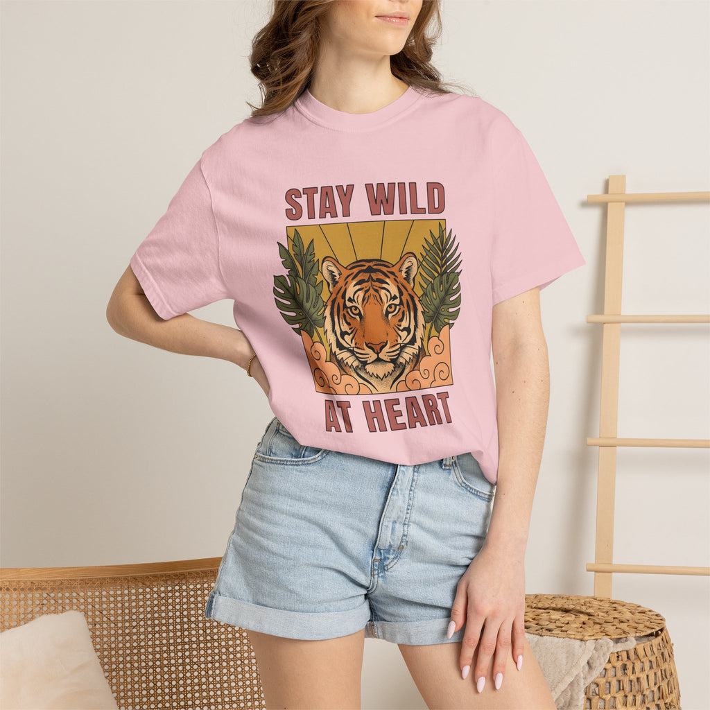 Tiger Face Shirt Animal Nature Gift Women Boho Tee Tiger T-Shirt Wildlife Enthusiast Hippie Tshirt Environmental Graphic Retro Tropical