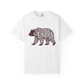 Bear Leaves Shirt Animals Nature Gift Women Botanical Tee Ursine T-Shirt Wildlife Fan Floral Tshirt Environmental Graphic Minimalist Foliage