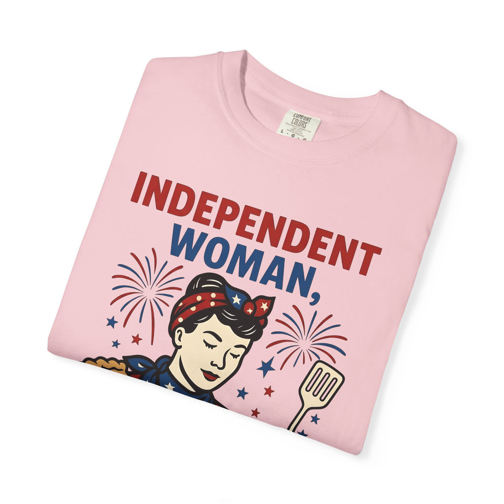 American Woman Shirt 4th Of July Dessert Gift Women Vintage Tee Lady T-Shirt Patriotic Fan Retro Tshirt Pastry Graphic Hand Drawn Fruit Pie