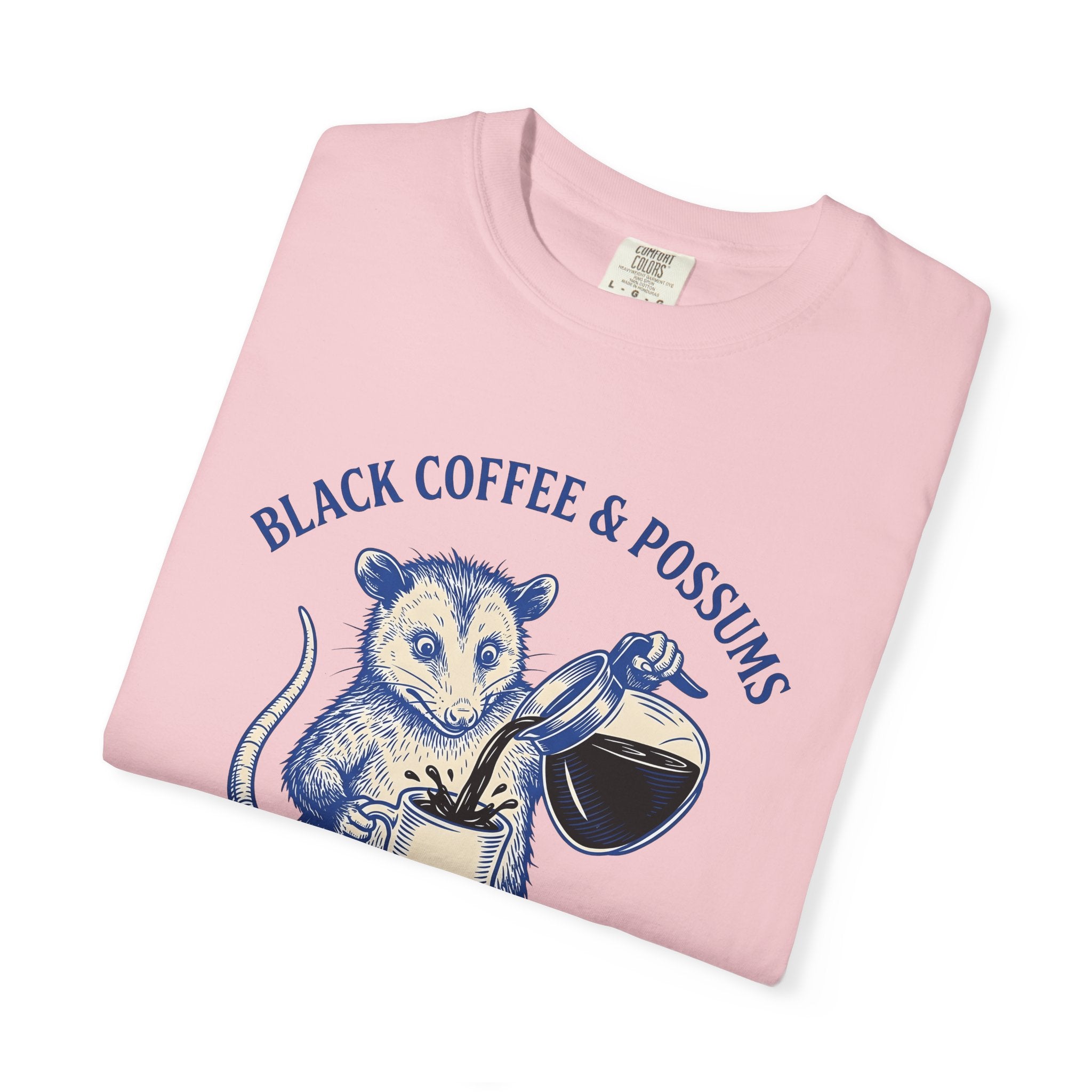 Opossum Coffee Mug Shirt Coffee Wildlife Gift Women Retro Tee Possum T-Shirt Coffee Fan Java Enthusiast Vintage Tshirt Animal Graphic Sketch