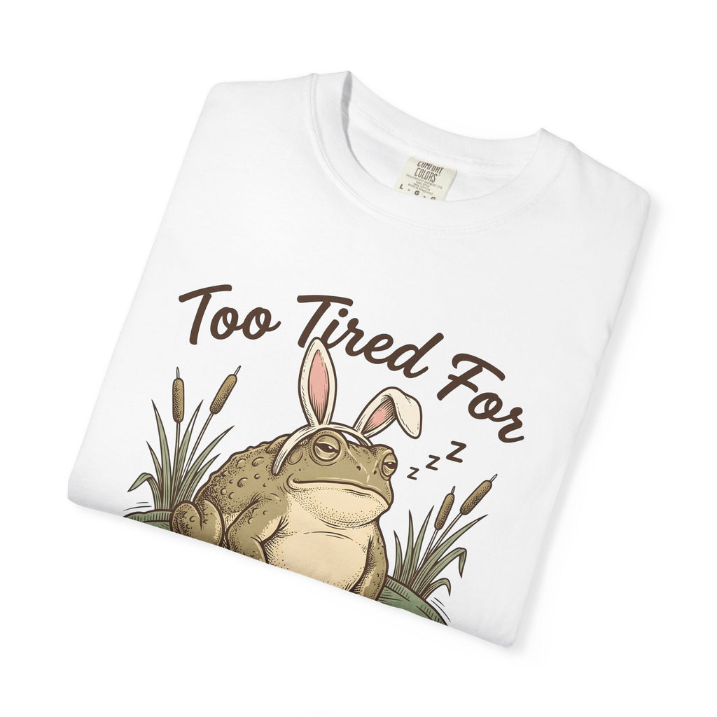Frog Bunny Ears Shirt Easter Animal Gift Women Vintage Tee Toad T-Shirt Easter Fan Retro Tshirt Creature Graphic Hand Drawn Lily Pad Tshirt