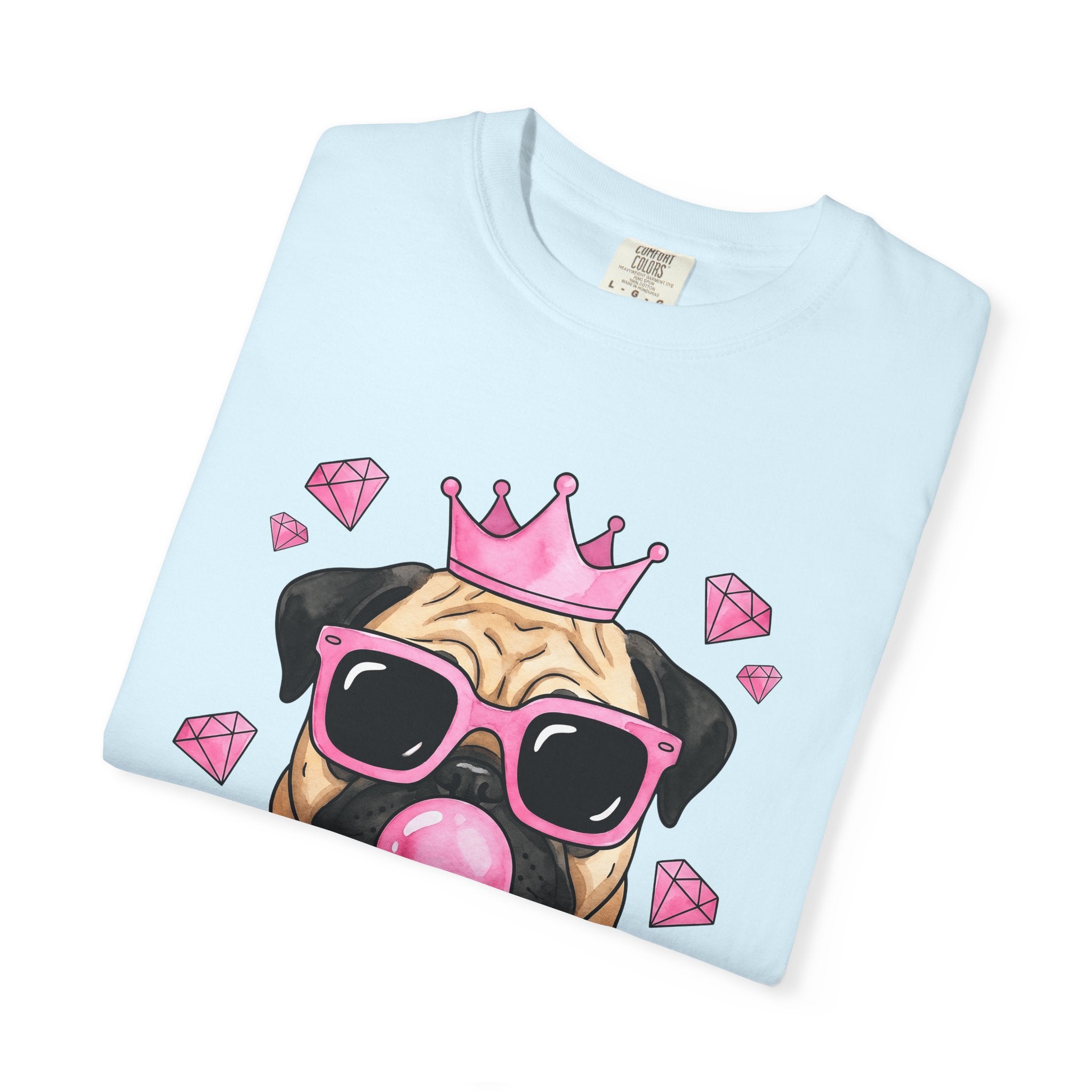 Pug Dog Shirt St. Valentines Day Dog Gift Women Cute Tee Poodle T-Shirt Valentines Day Fan Adorable Tshirt Dog Graphic Watercolor Crown