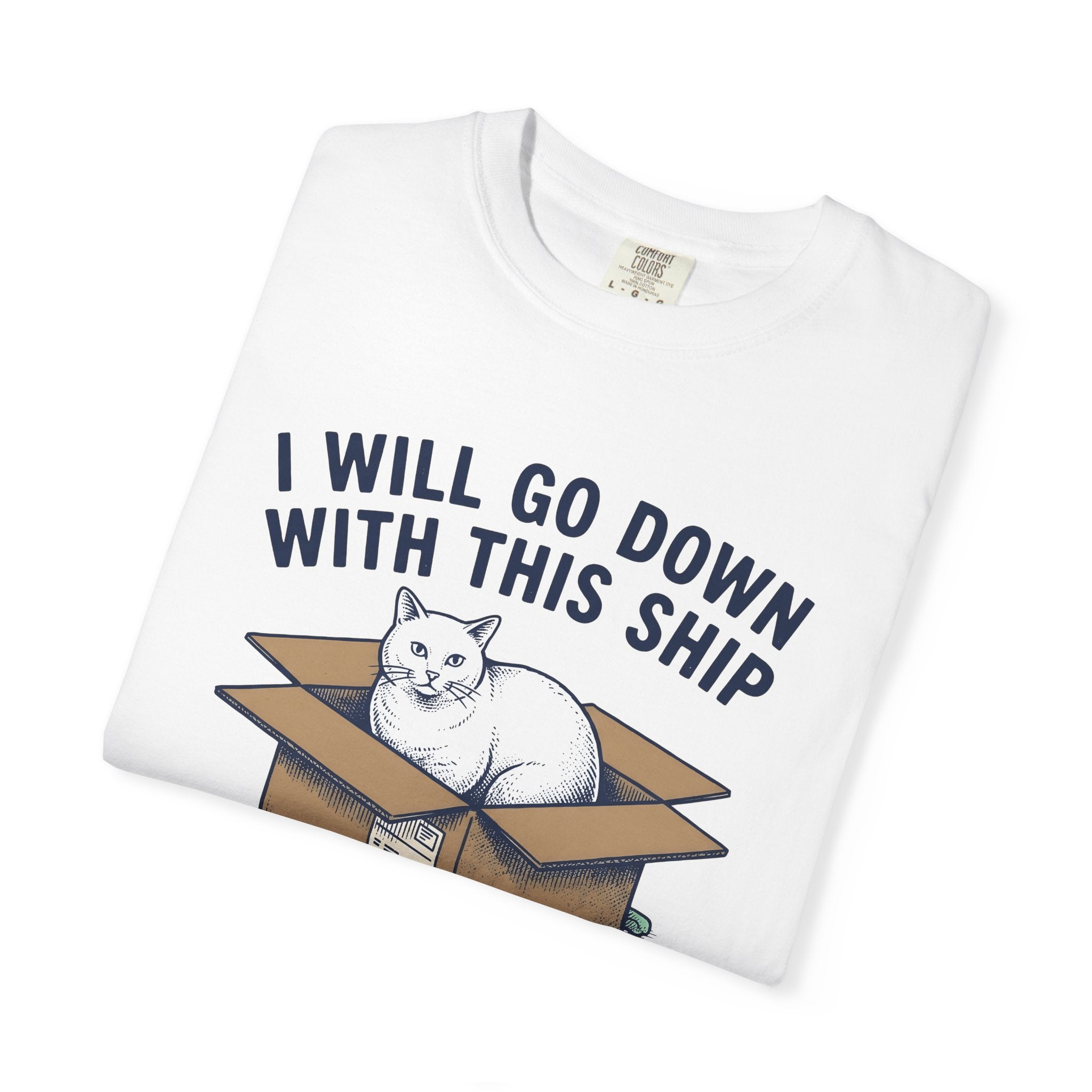 Feline Box Shirt Cat Satire Gift Women Doodle Tee Cat Box T-Shirt Cat Fan Cartoon Tshirt Parody Graphic Classic Cushioned Chips Tshirt