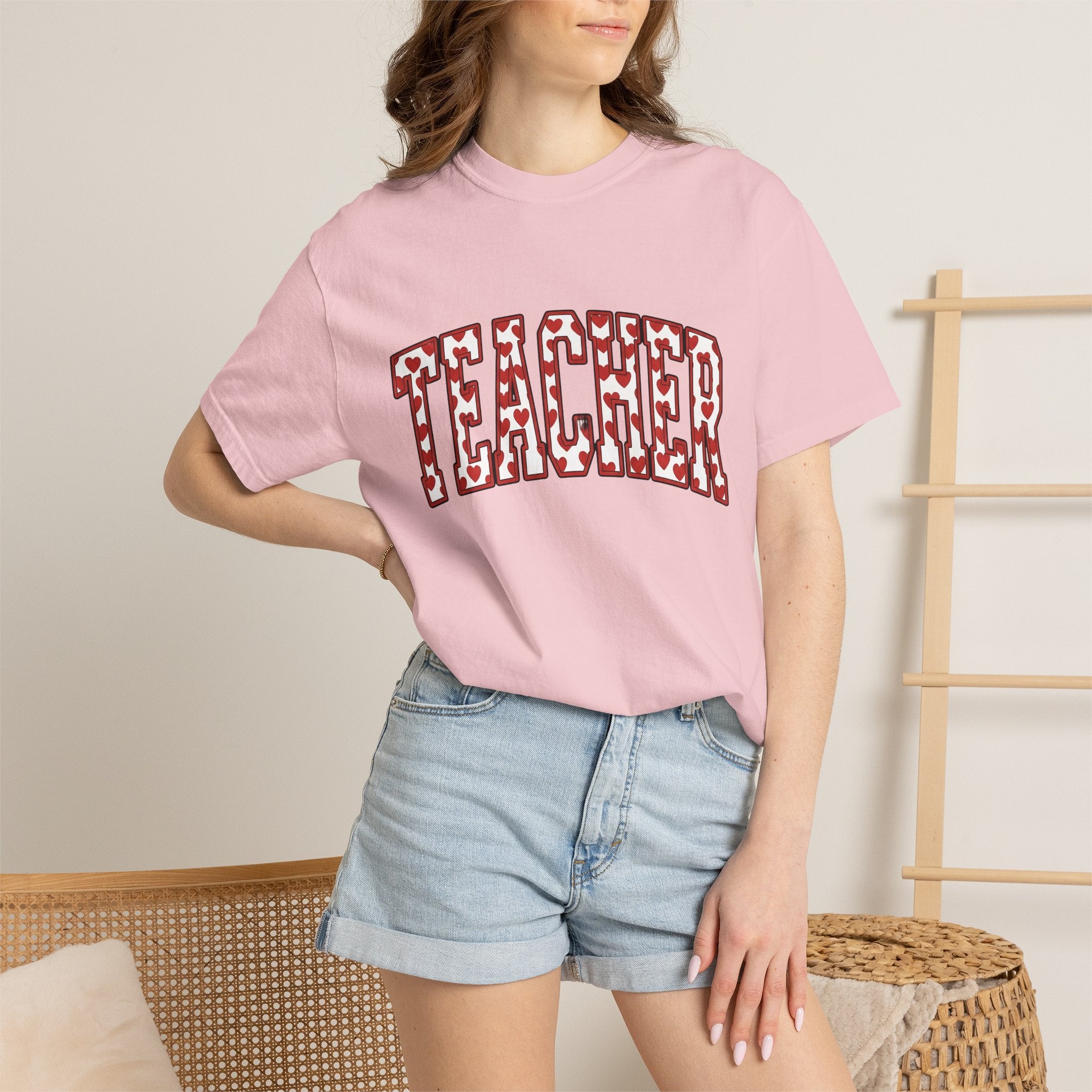 Romantic Text Art Shirt St. Valentine's Day Teaching Gift Women Strong Tee Typography T-Shirt Valentine Fan Bold Tshirt Educator Graphic
