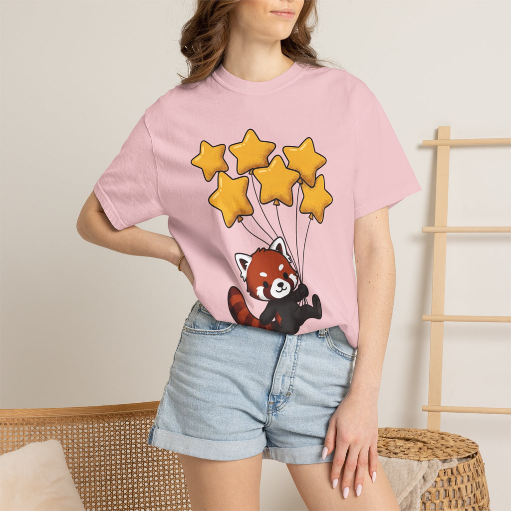 Red Panda Shirt St. Valentine's Day Animal Gift Women Kawaii Tee Panda T-Shirt Valentine Fan Cute Tshirt Wildlife Graphic Cartoon Star