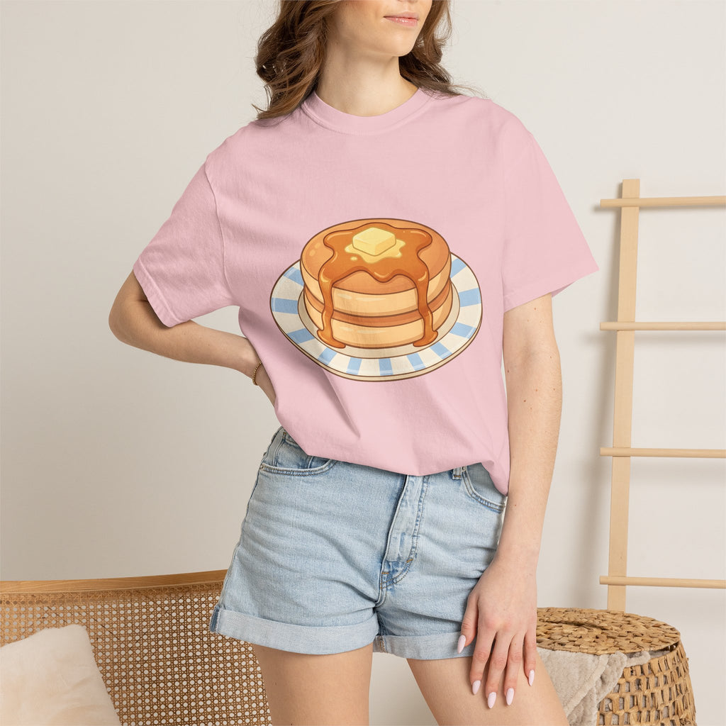 Pancake Pile Shirt Desserts Brunch Gift Women Cute Tee Pancakes T-Shirt Sweets Fan Cute Tshirt Breakfast Graphic Comic Honey Tshirt