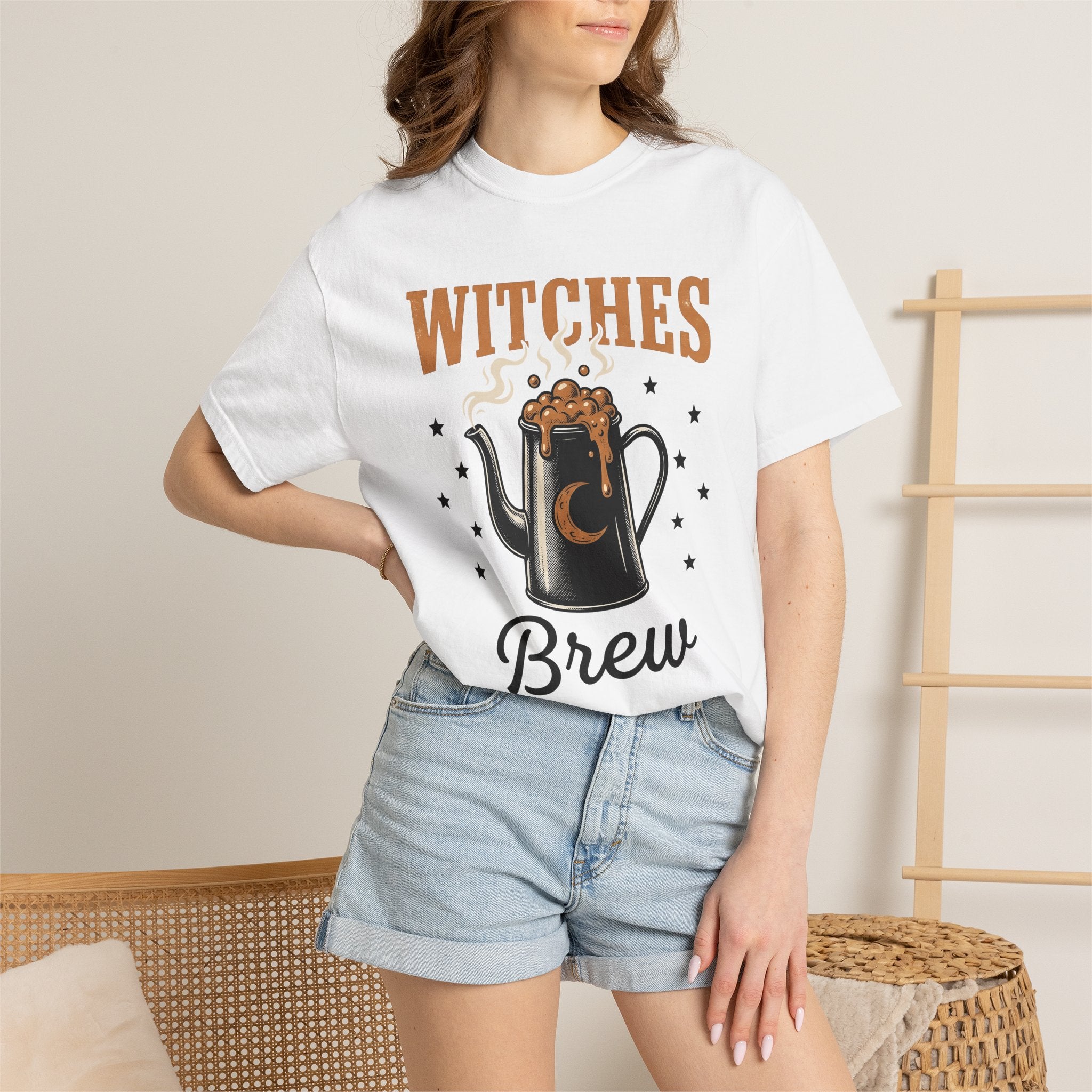 Simmering Kettle Shirt Halloween Sorcery Gift Women Cartoon Tee Whistling Kettle T-Shirt Horror Fan Caricature Tshirt Magic Graphic Sketch