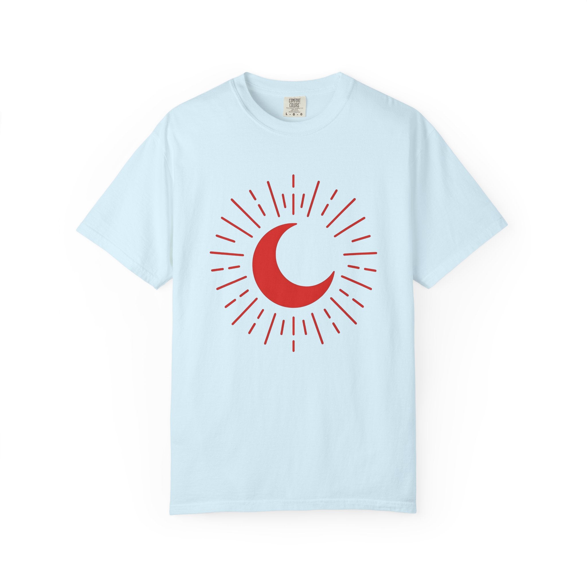 Crescent Moon Shirt Valentine's Day Astrology Gift Women Modern Tee Moon T-Shirt Valentine Fan Contemporary Tshirt Zodiac Graphic Hippie Sun