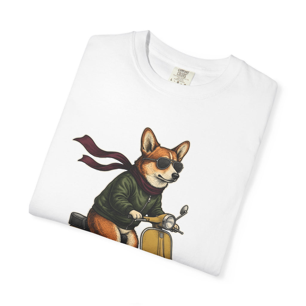 Corgi Roller Shirt Dog Critter Gift Women Rustic Tee Corgi T-Shirt Dog Fan Puppy Tshirt Creature Graphic Outline Specs Tshirt