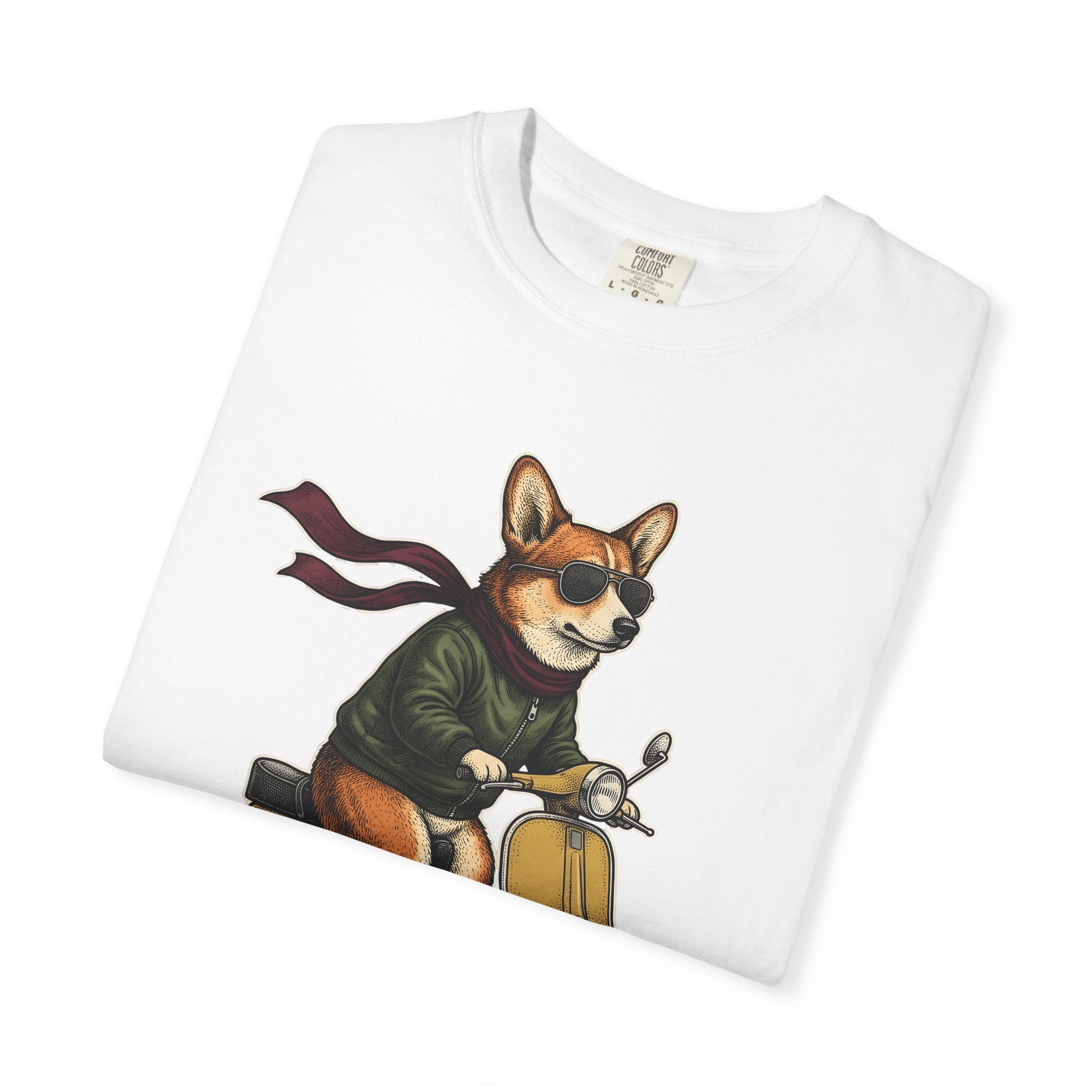 Corgi Roller Shirt Dog Critter Gift Women Rustic Tee Corgi T-Shirt Dog Fan Puppy Tshirt Creature Graphic Outline Specs Tshirt