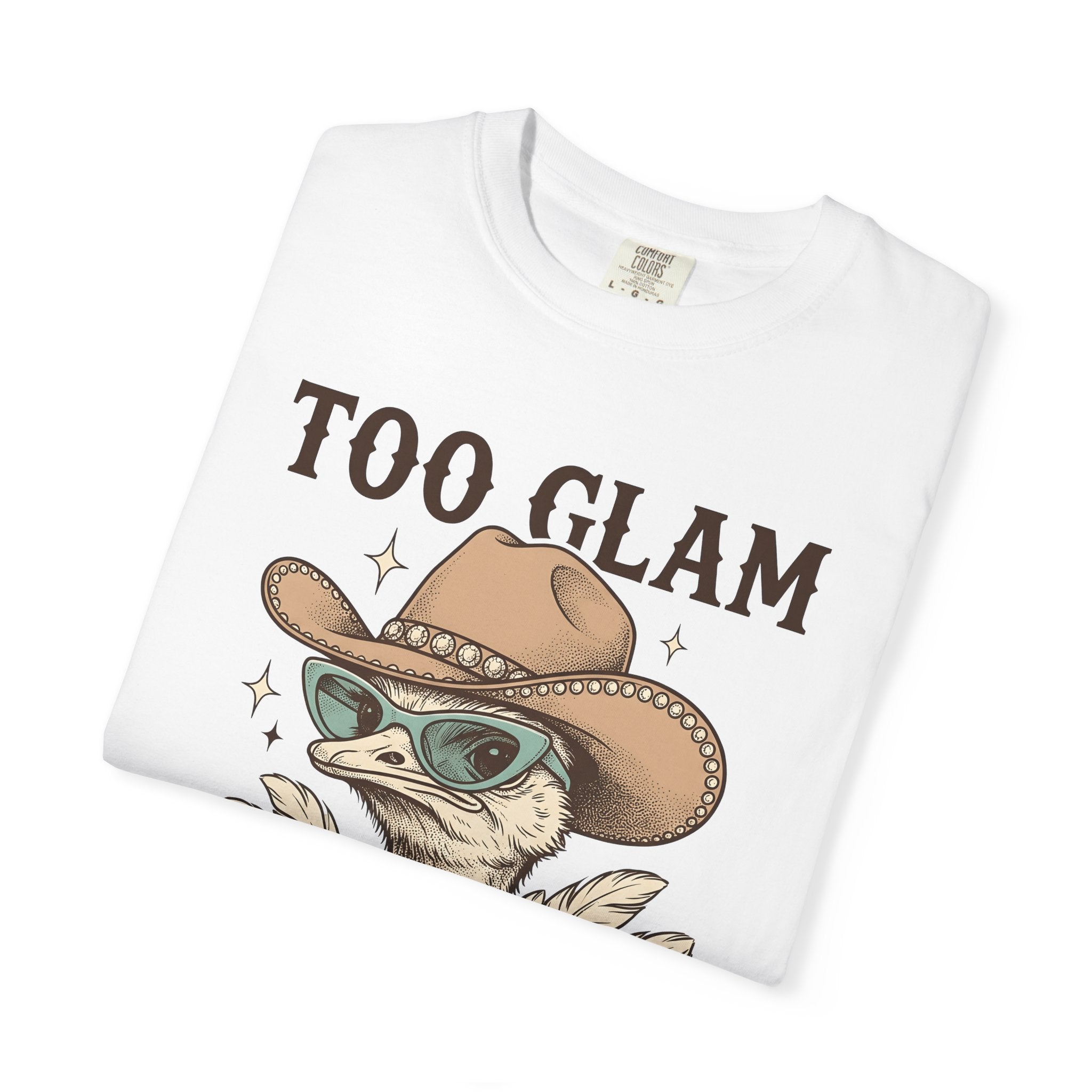 Ostrich Cowboy Hat Shirt Cowgirl Fauna Gift Women Line Art Tee Cowboy Hat T-Shirt Rodeo Fan Minimalist Tshirt Wildlife Graphic Doodle Sun