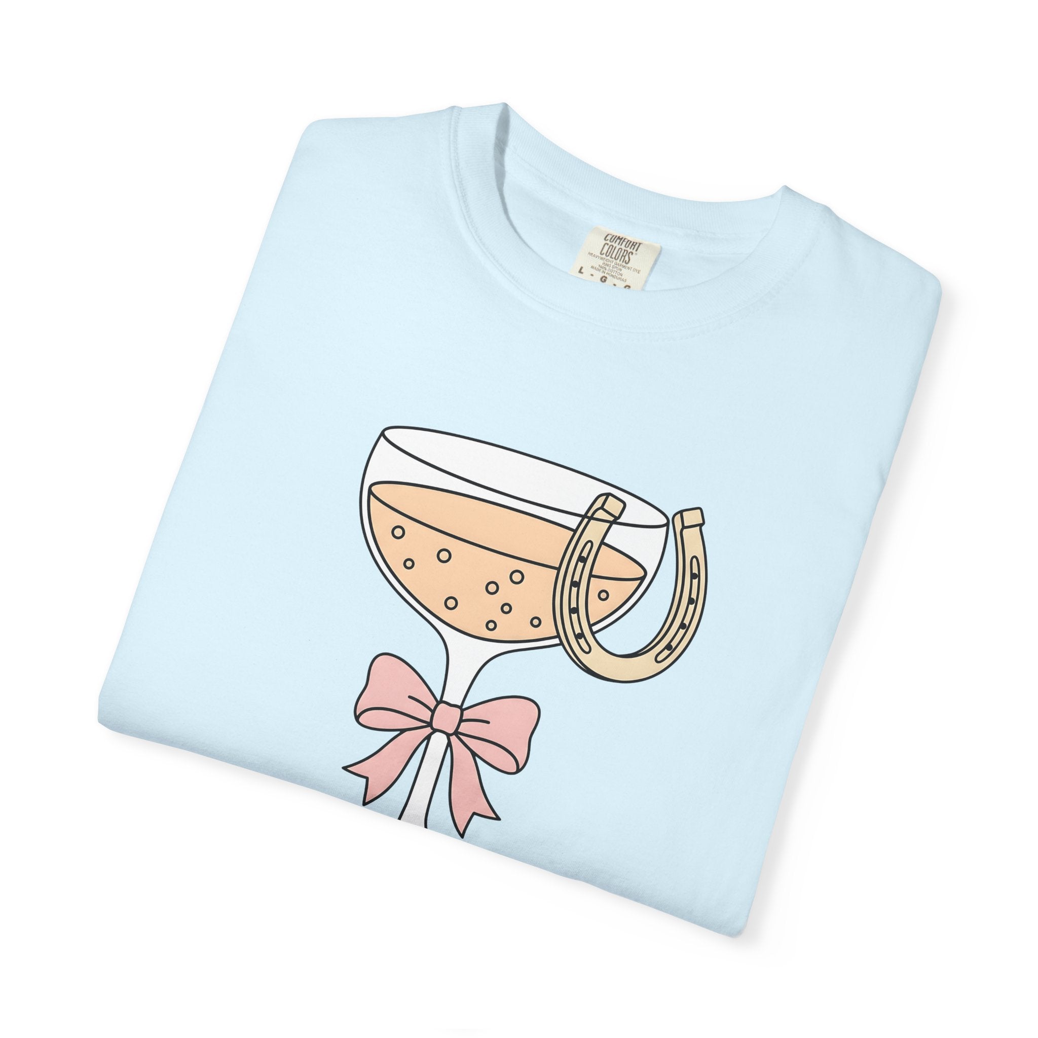 Champagne Glass Shirt Cowgirl Western Gift Women Minimal Tee Flute T-Shirt Rodeo Fan Simple Tshirt Country Graphic Hand Drawn Horseshoe