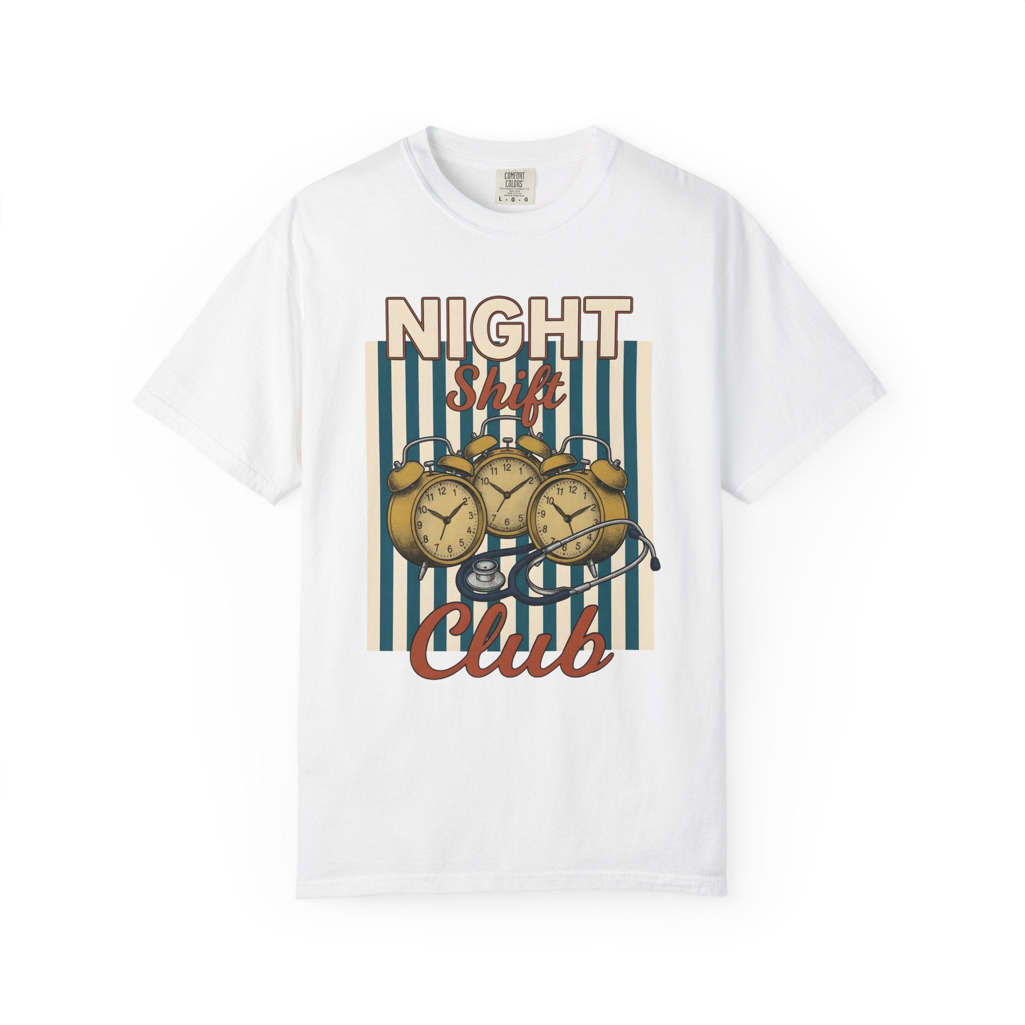 Retro Clock Shirt Nurses Employment Gift Women Timeless Tee Clock T-Shirt Nurse Enthusiast Vintage Tshirt Job Graphic Traditional Health