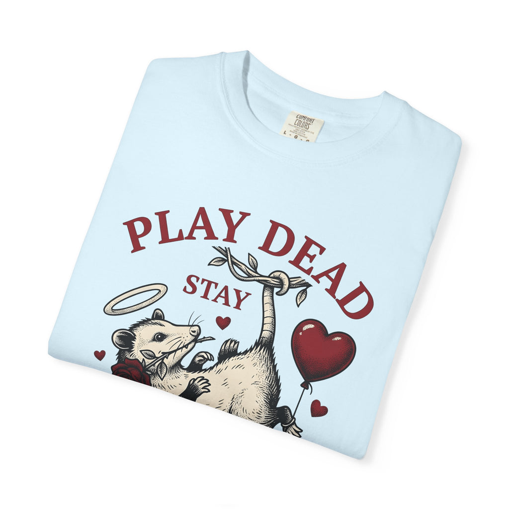 Opossum Art Shirt St. Valentine's Day Critter Gift Women Classic Tee Possum T-Shirt Valentine Fan Vintage Tshirt Animal Graphic Line Art