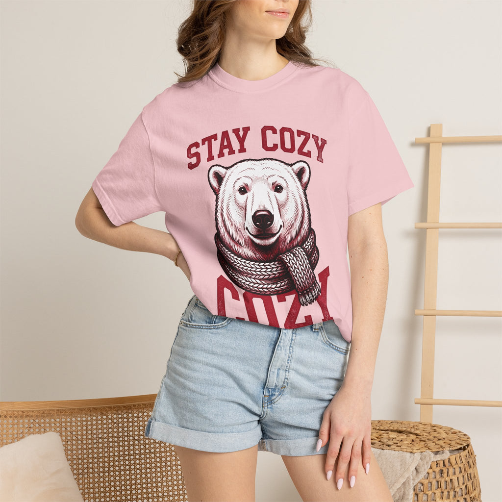 Polar Bear Shirt Christmas Winter Gift Women Vintage Tee Ursa T-Shirt Holiday Fan Retro Tshirt Frosty Graphic Hand Drawn Scarf Tshirt
