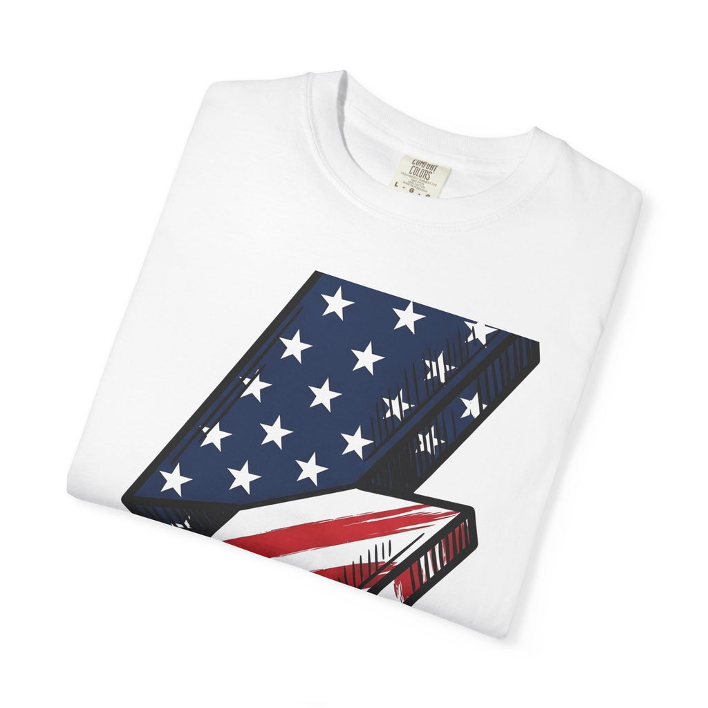 American Lightning Bolt Shirt 4th Of July Independence Gift Women Digital Art Tee Lightning T-Shirt Patriot Fan Graphic Tshirt Freedom