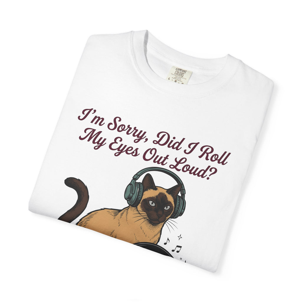 Siamese Pet Shirt Cat Gift Women Sound Gift Women Illustrative Tee Siamese Cat T-Shirt Cat Fan Feline Tshirt Audio Graphic Pop Art Music